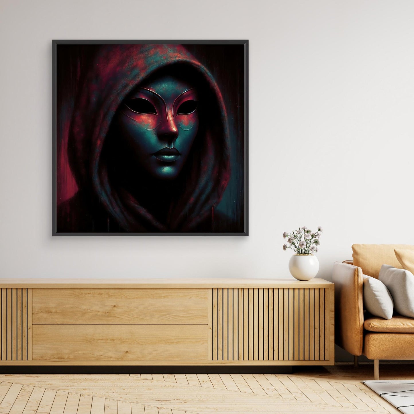 Woman with Hoodie and Mask