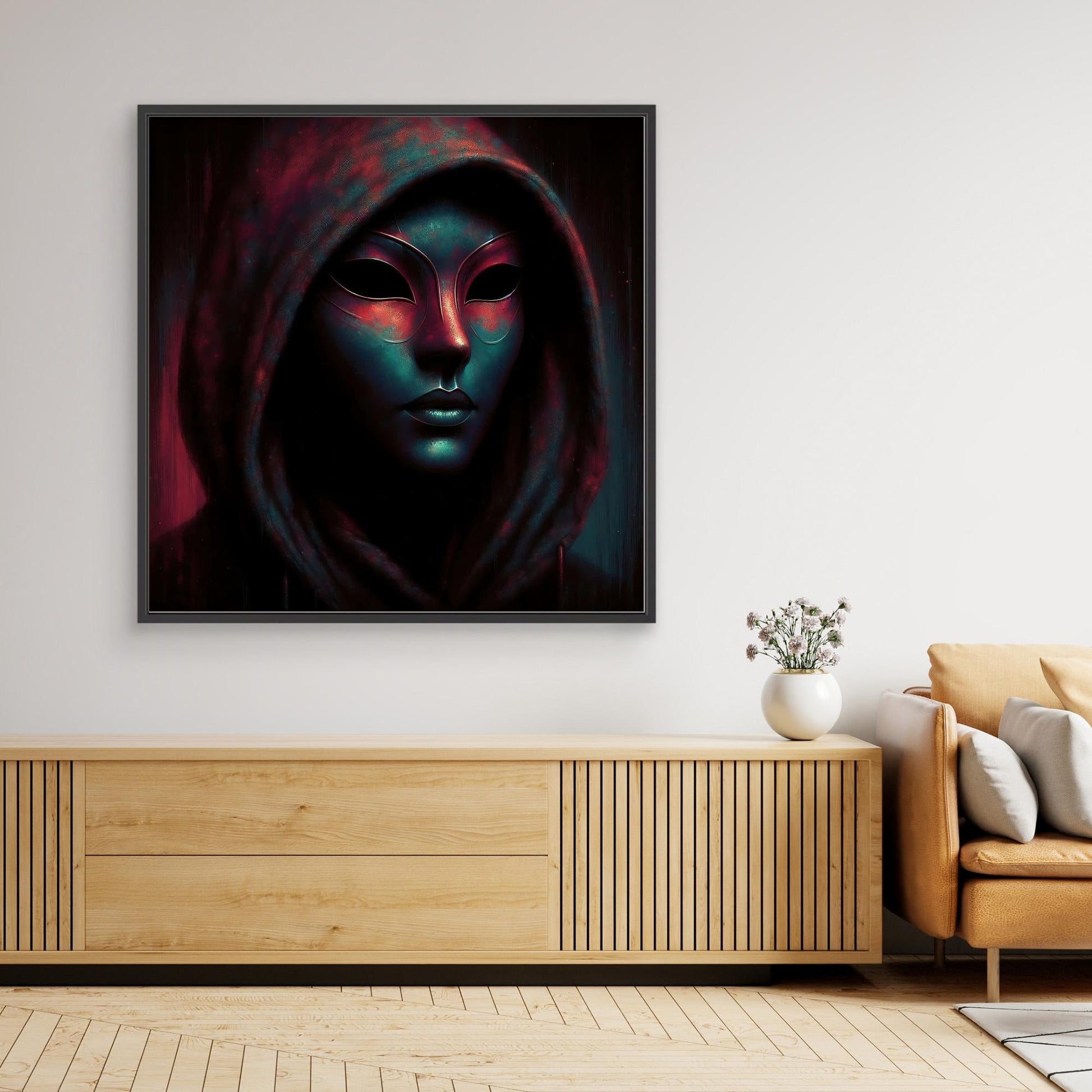 Woman with Hoodie and Mask
