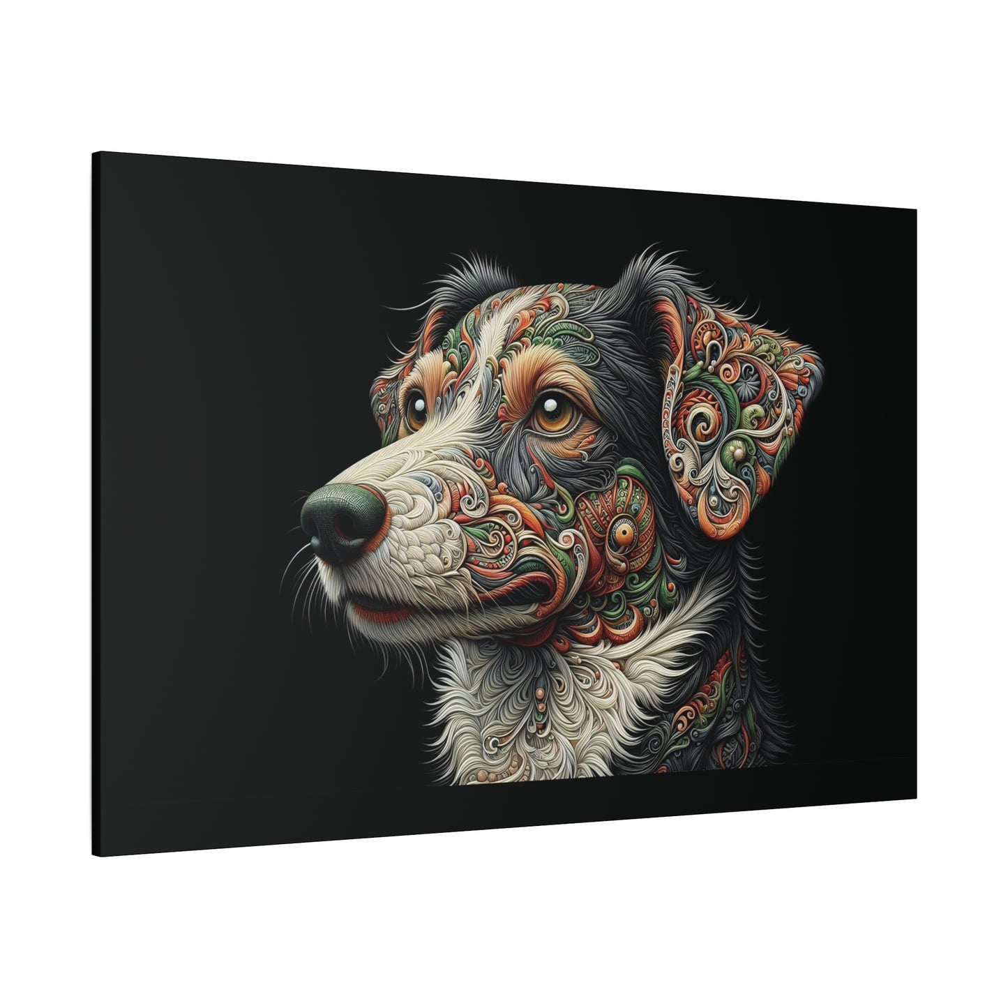 Canvas Print - Surreal Collie Dog Portrait