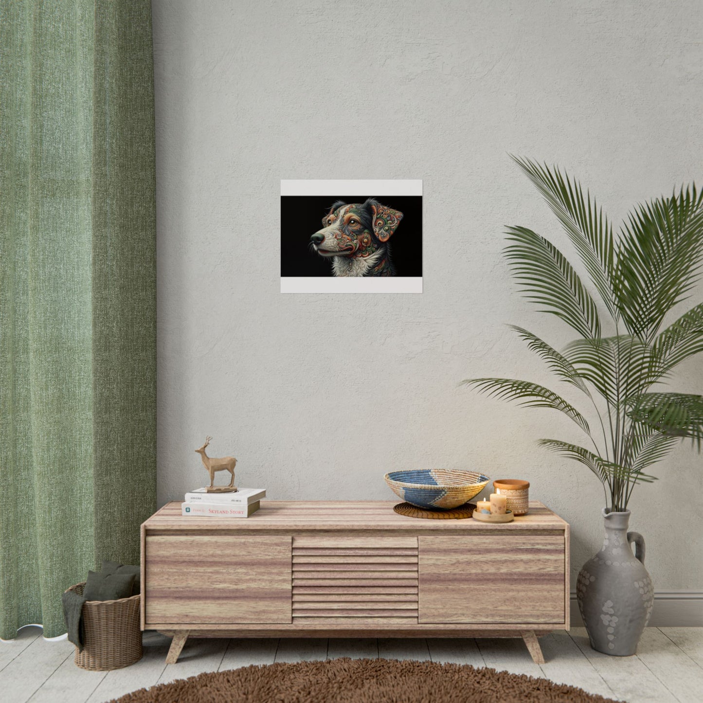 Poster Print - Surreal Border Collie Design