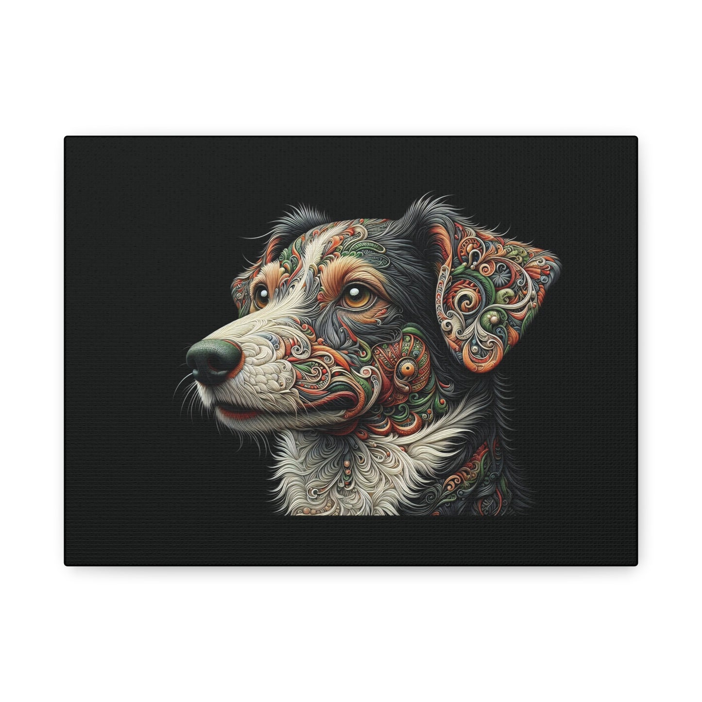 Canvas Print - Surreal Collie Dog Portrait