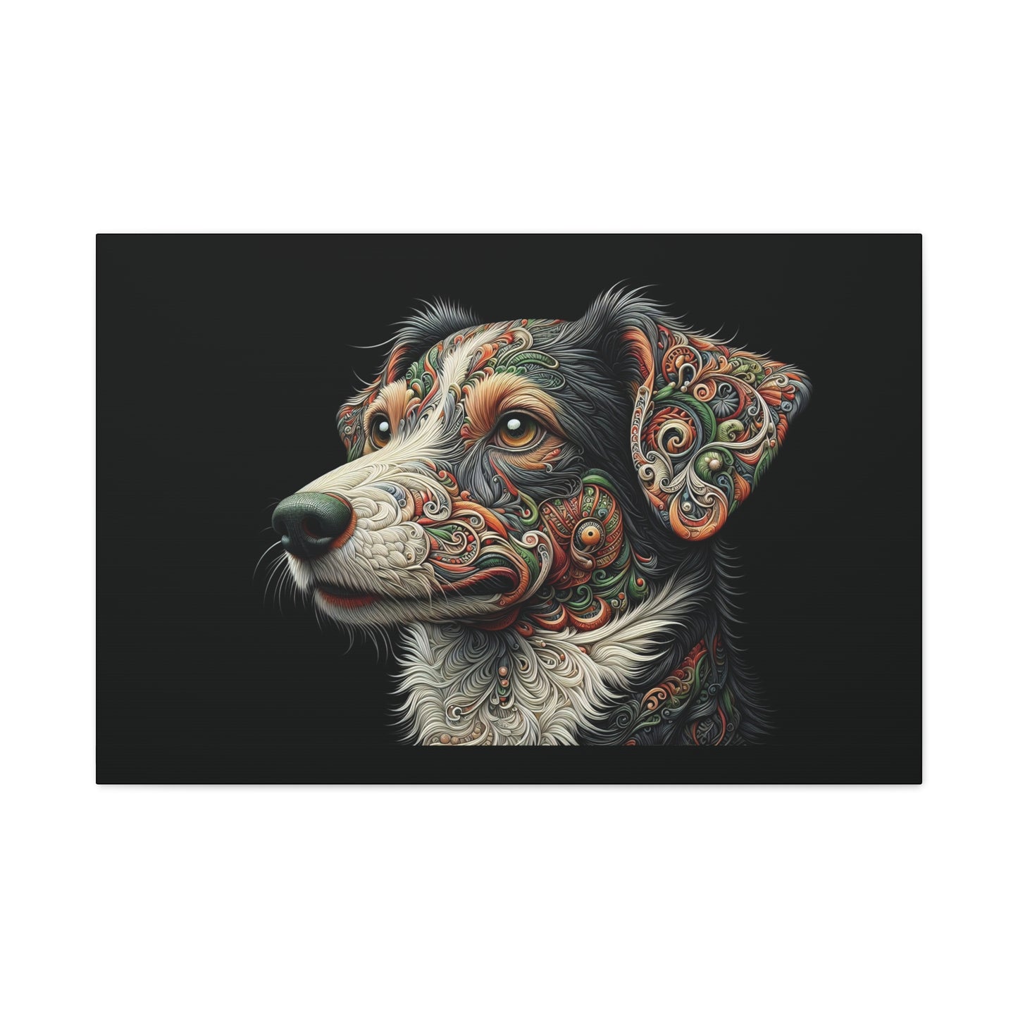 Canvas Print - Surreal Collie Dog Portrait