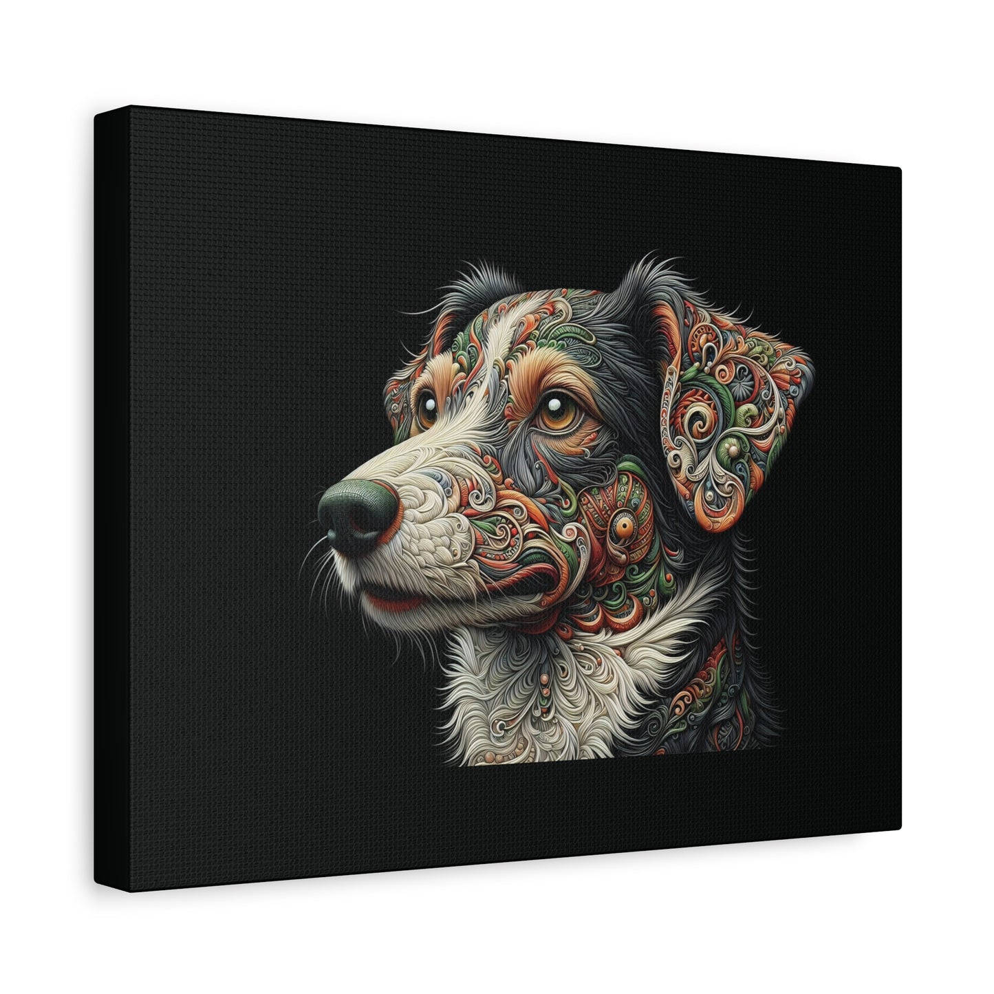 Canvas Print - Surreal Collie Dog Portrait