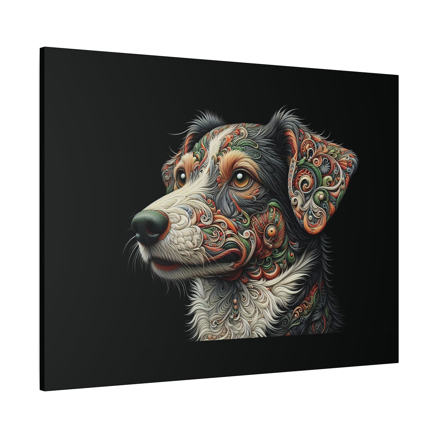 Canvas Print - Surreal Collie Dog Portrait