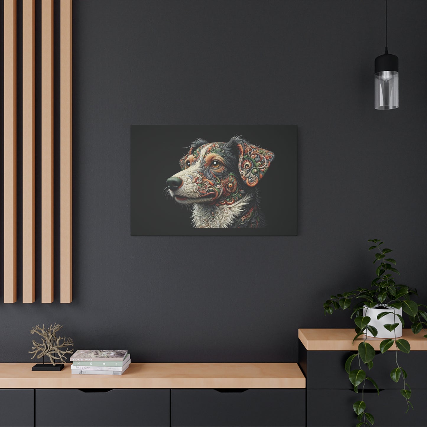 Canvas Print - Surreal Collie Dog Portrait