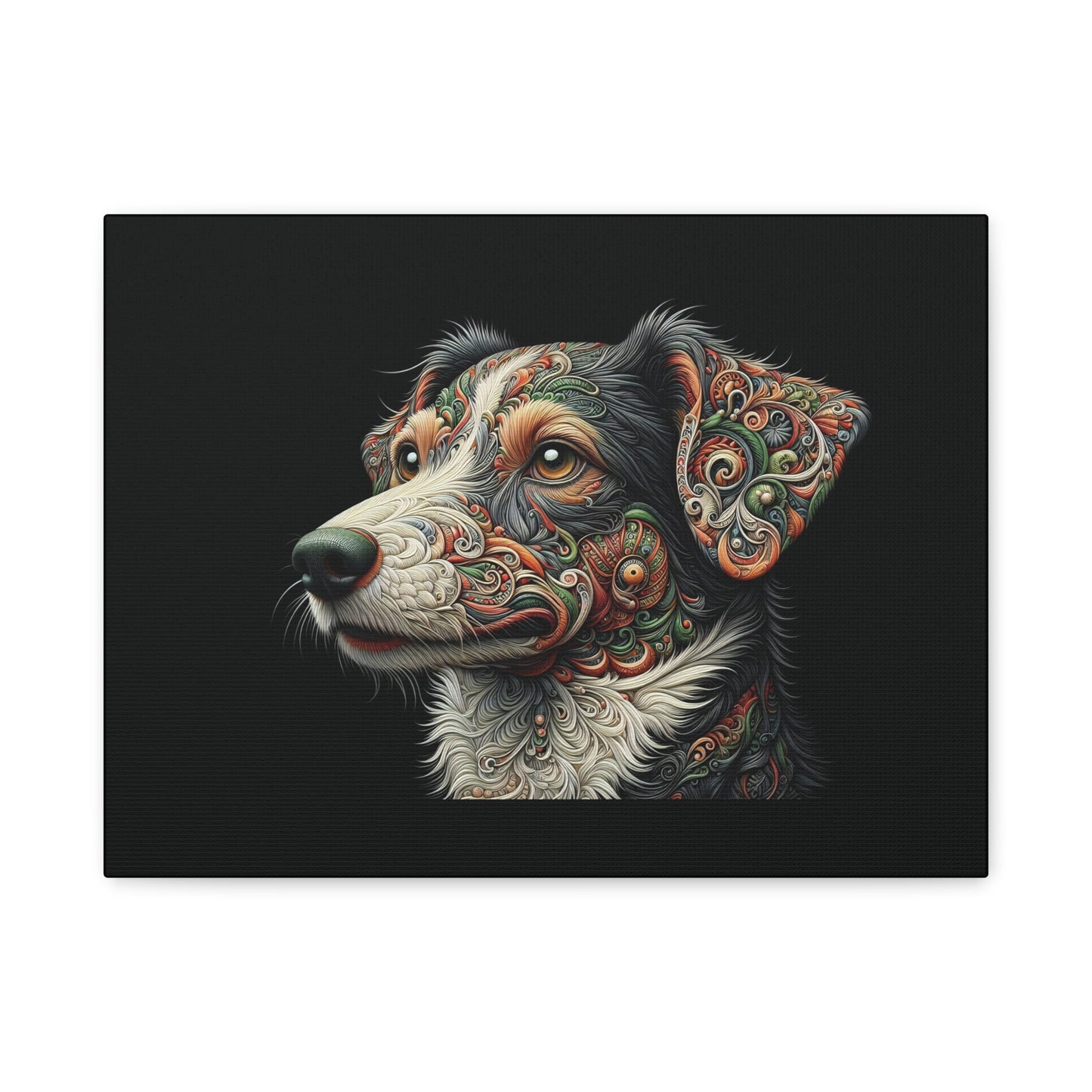 Canvas Print - Surreal Collie Dog Portrait