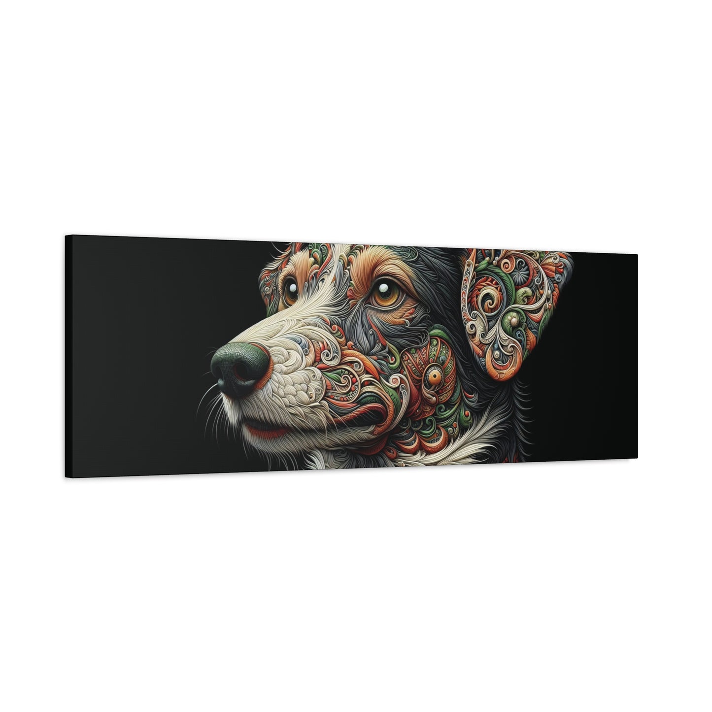 Canvas Print - Surreal Collie Dog Portrait