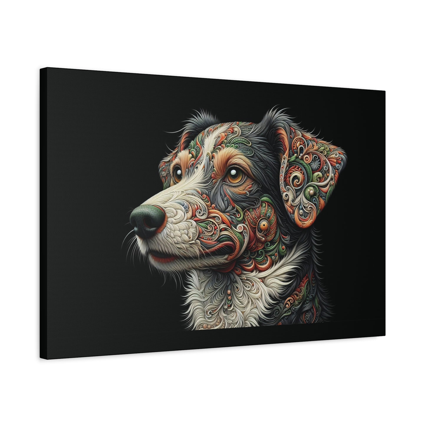 Canvas Print - Surreal Collie Dog Portrait