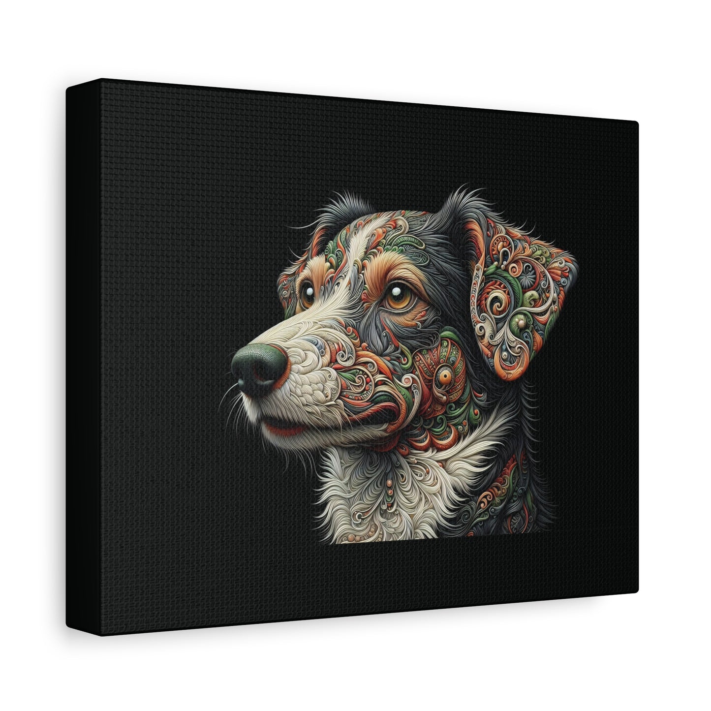 Canvas Print - Surreal Collie Dog Portrait
