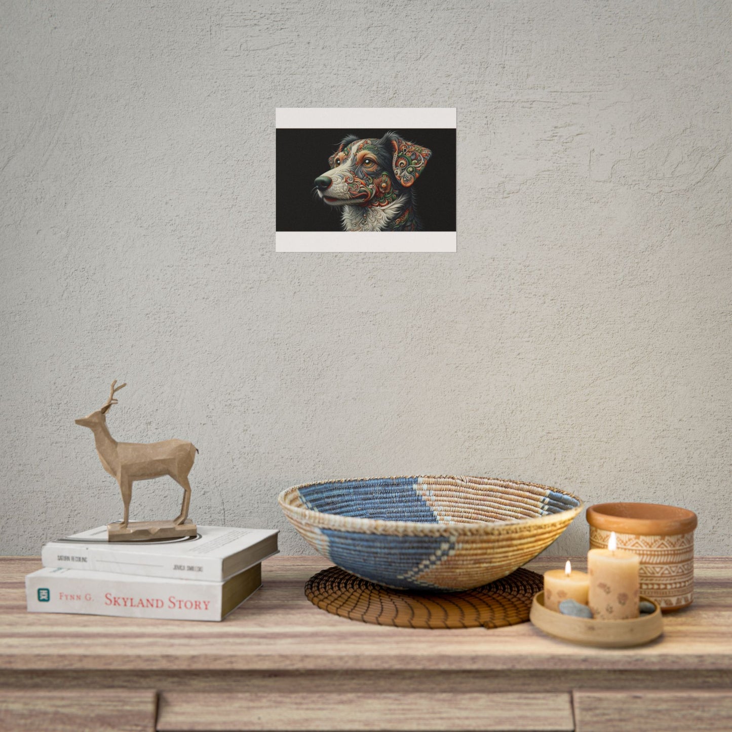 Poster Print - Surreal Border Collie Design