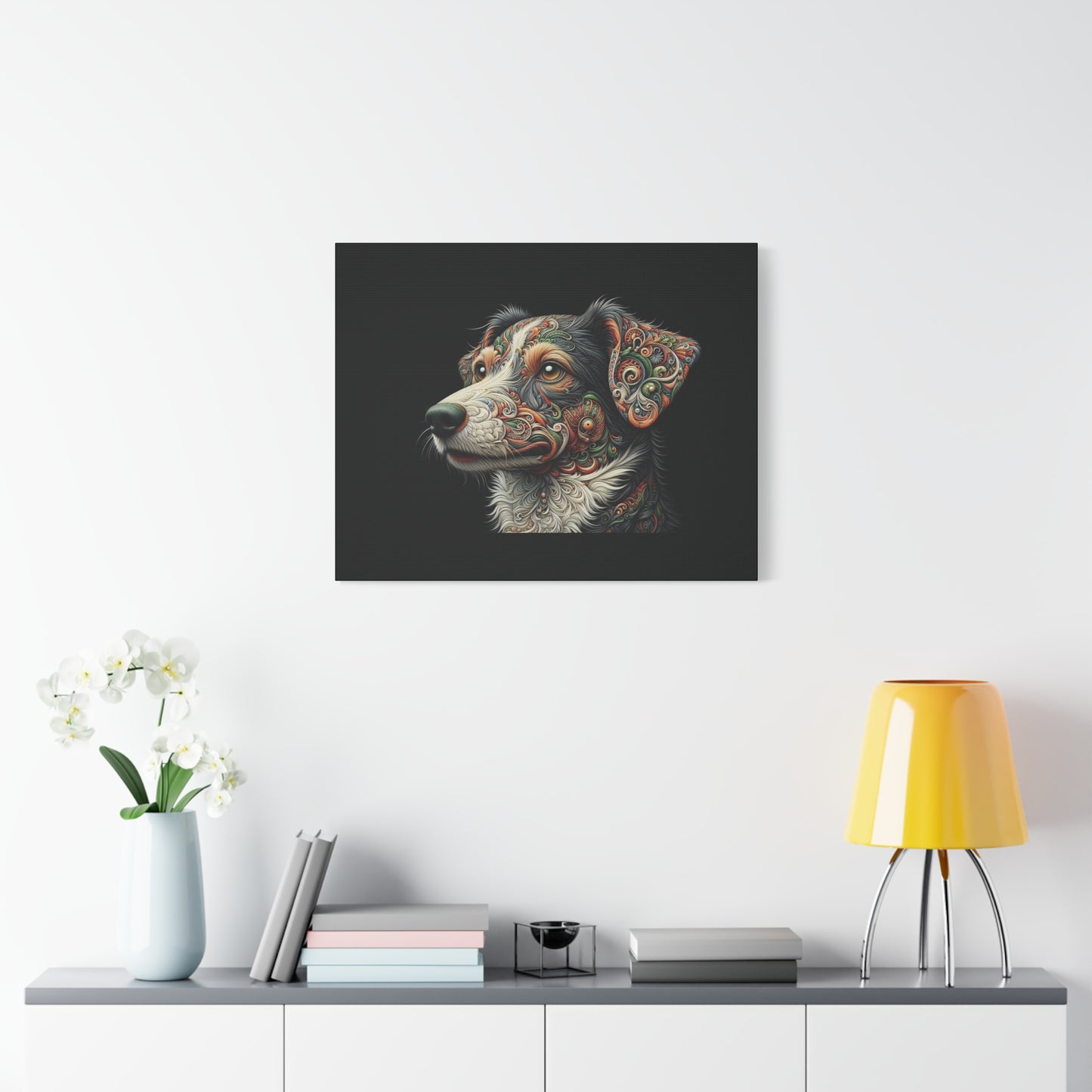 Canvas Print - Surreal Collie Dog Portrait