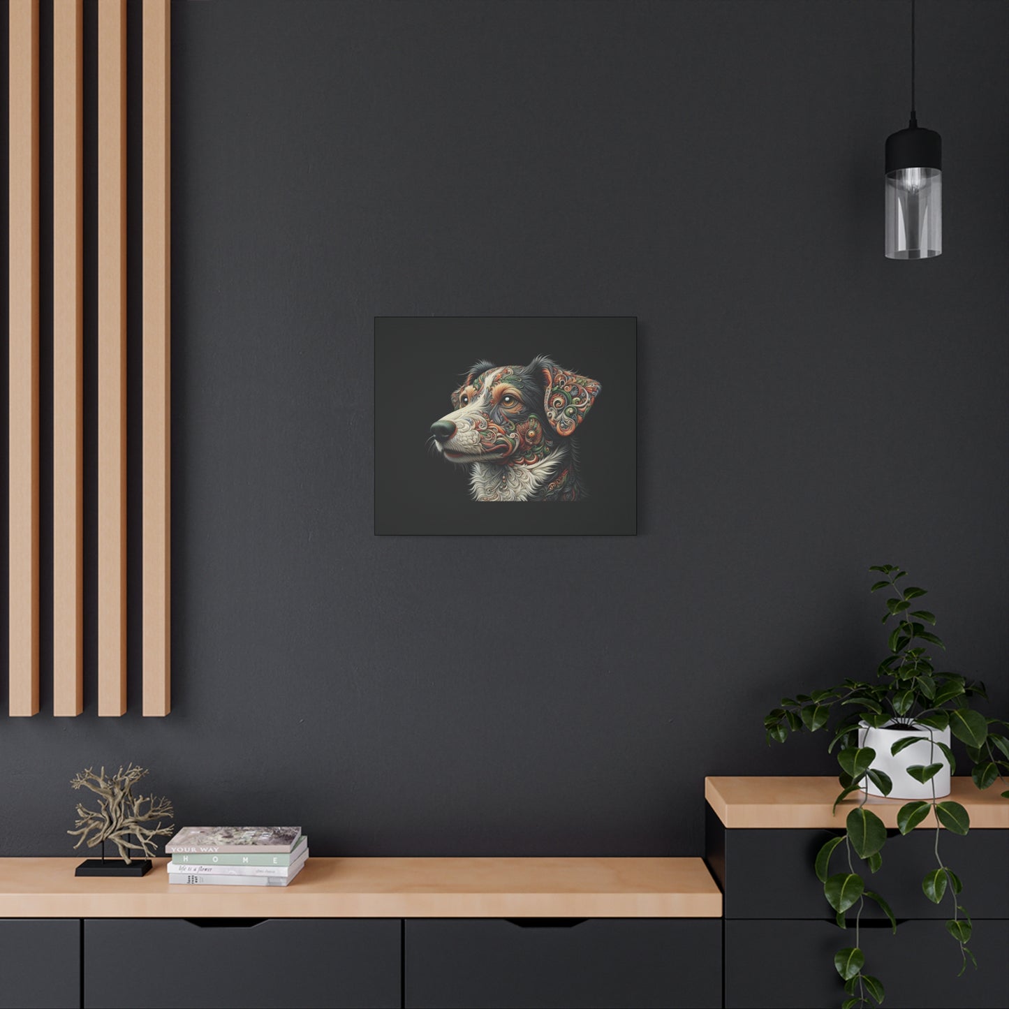 Canvas Print - Surreal Collie Dog Portrait