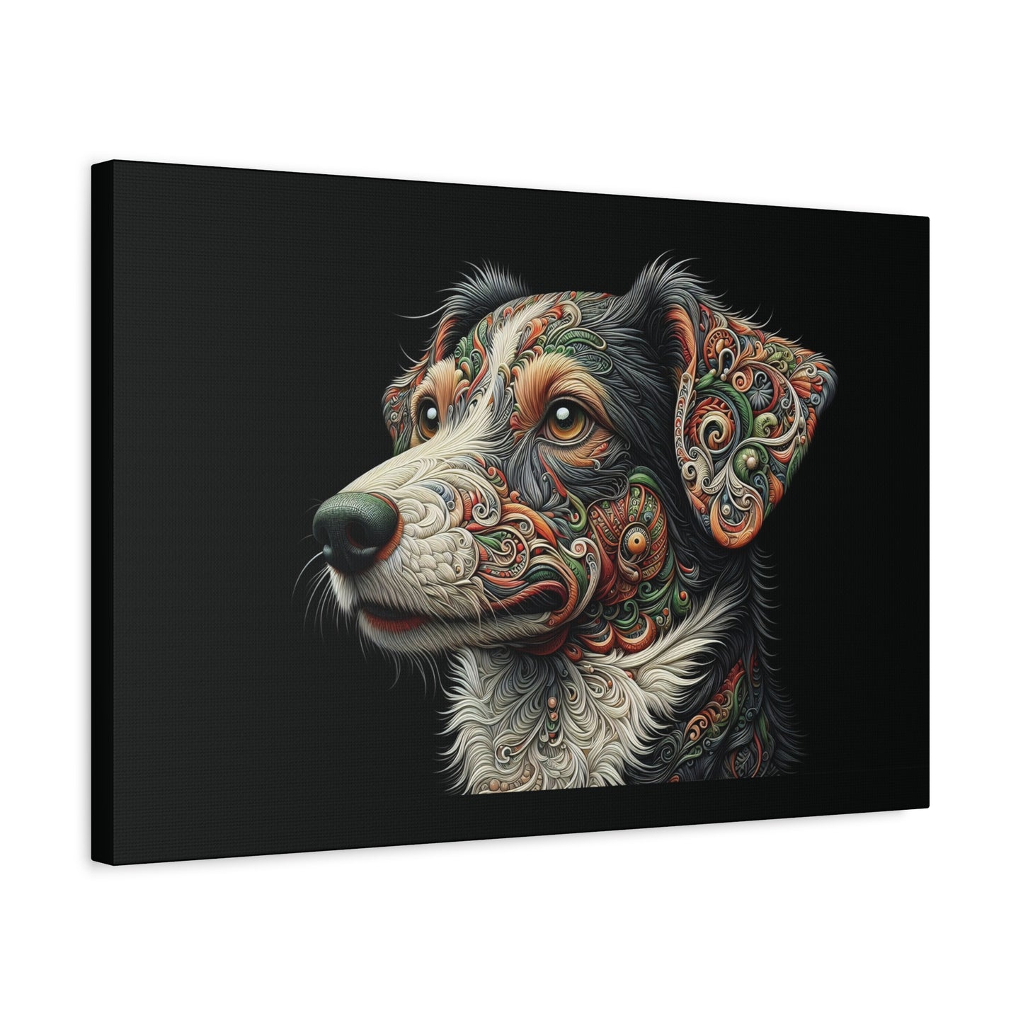 Canvas Print - Surreal Collie Dog Portrait
