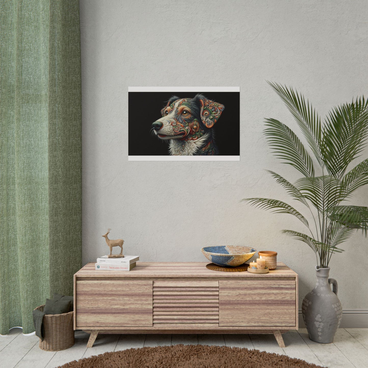 Poster Print - Surreal Border Collie Design