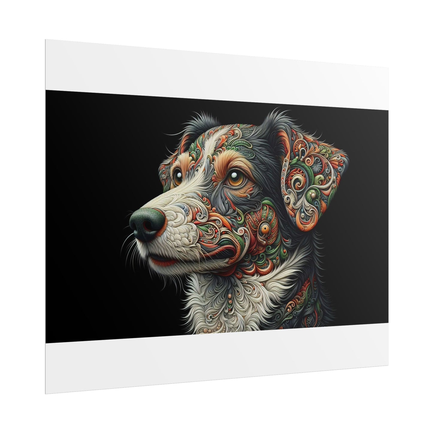 Poster Print - Surreal Border Collie Design