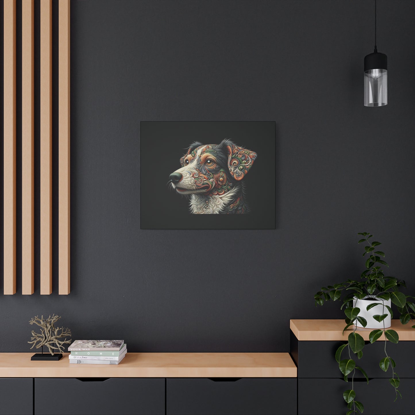 Canvas Print - Surreal Collie Dog Portrait