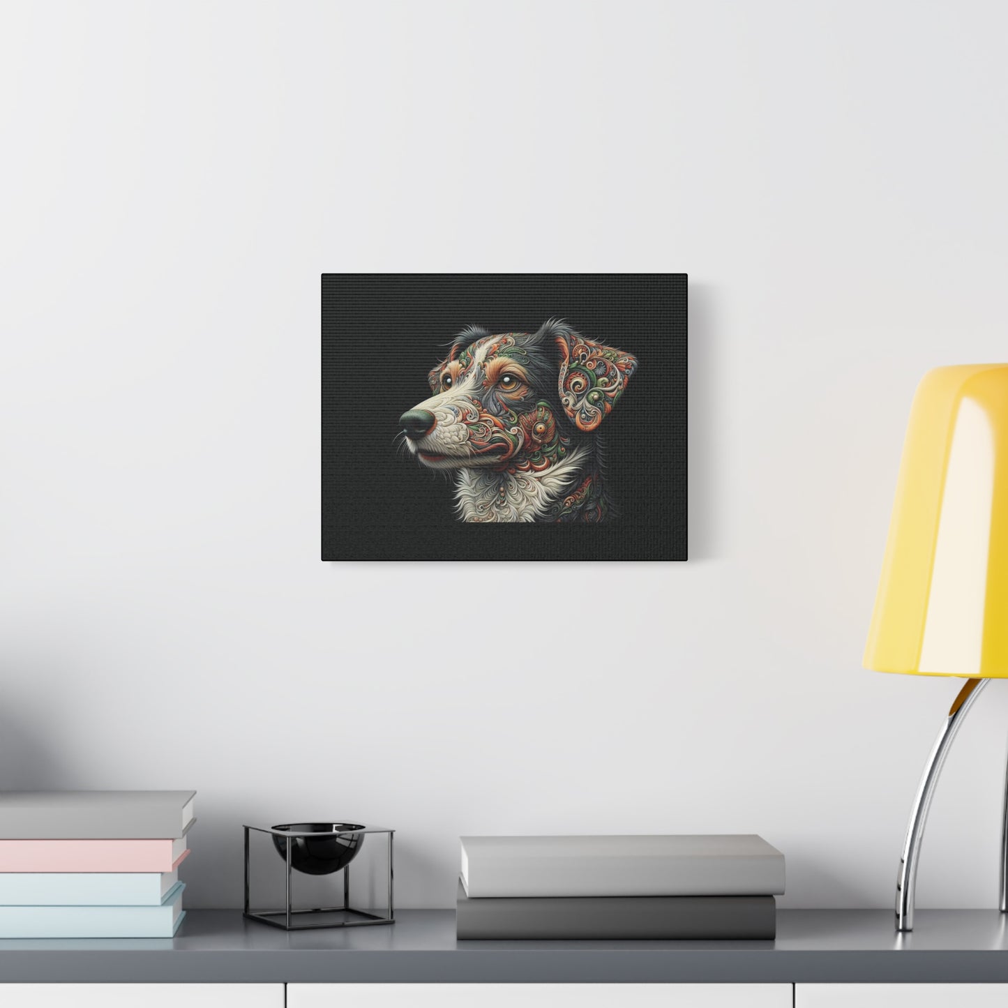 Canvas Print - Surreal Collie Dog Portrait