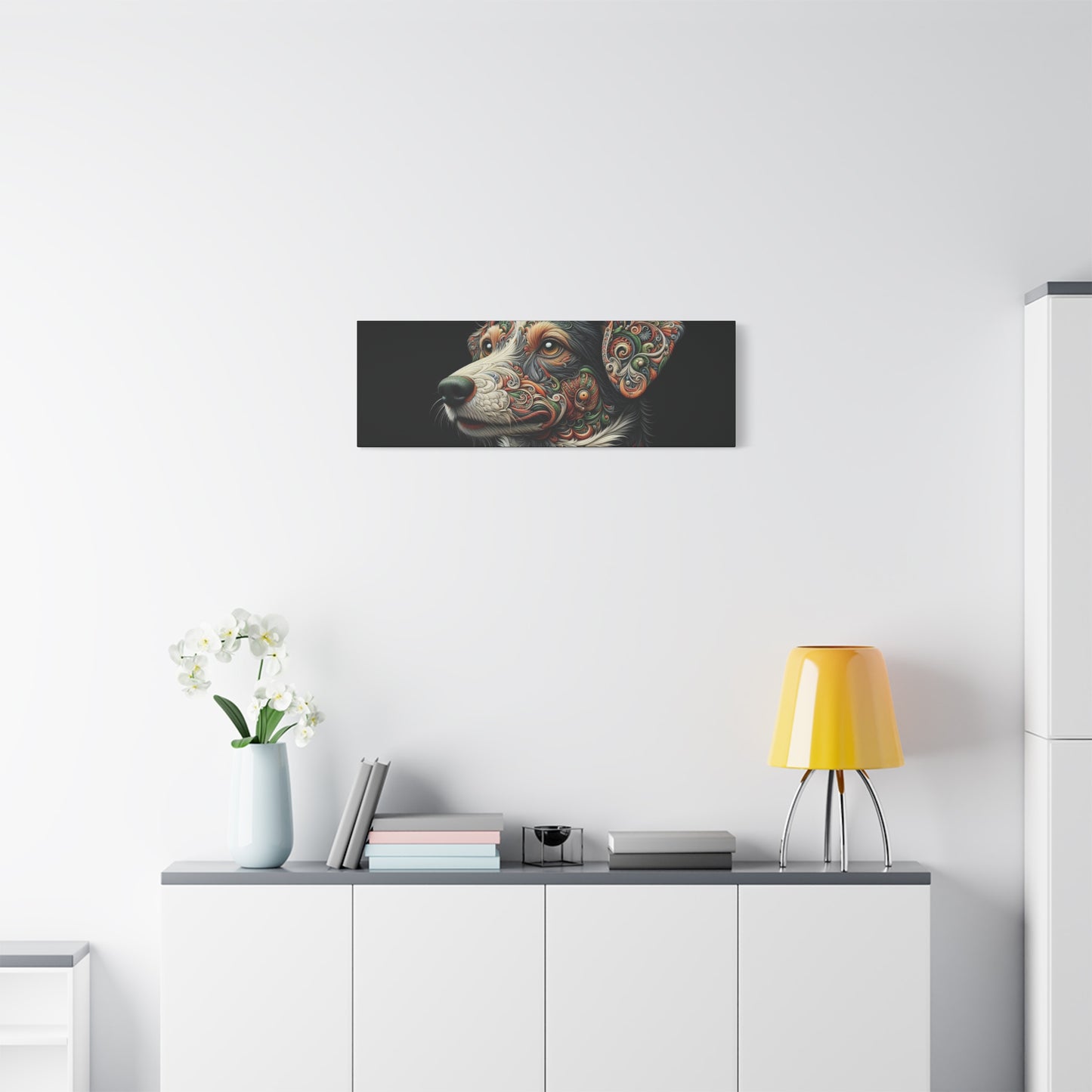 Canvas Print - Surreal Collie Dog Portrait