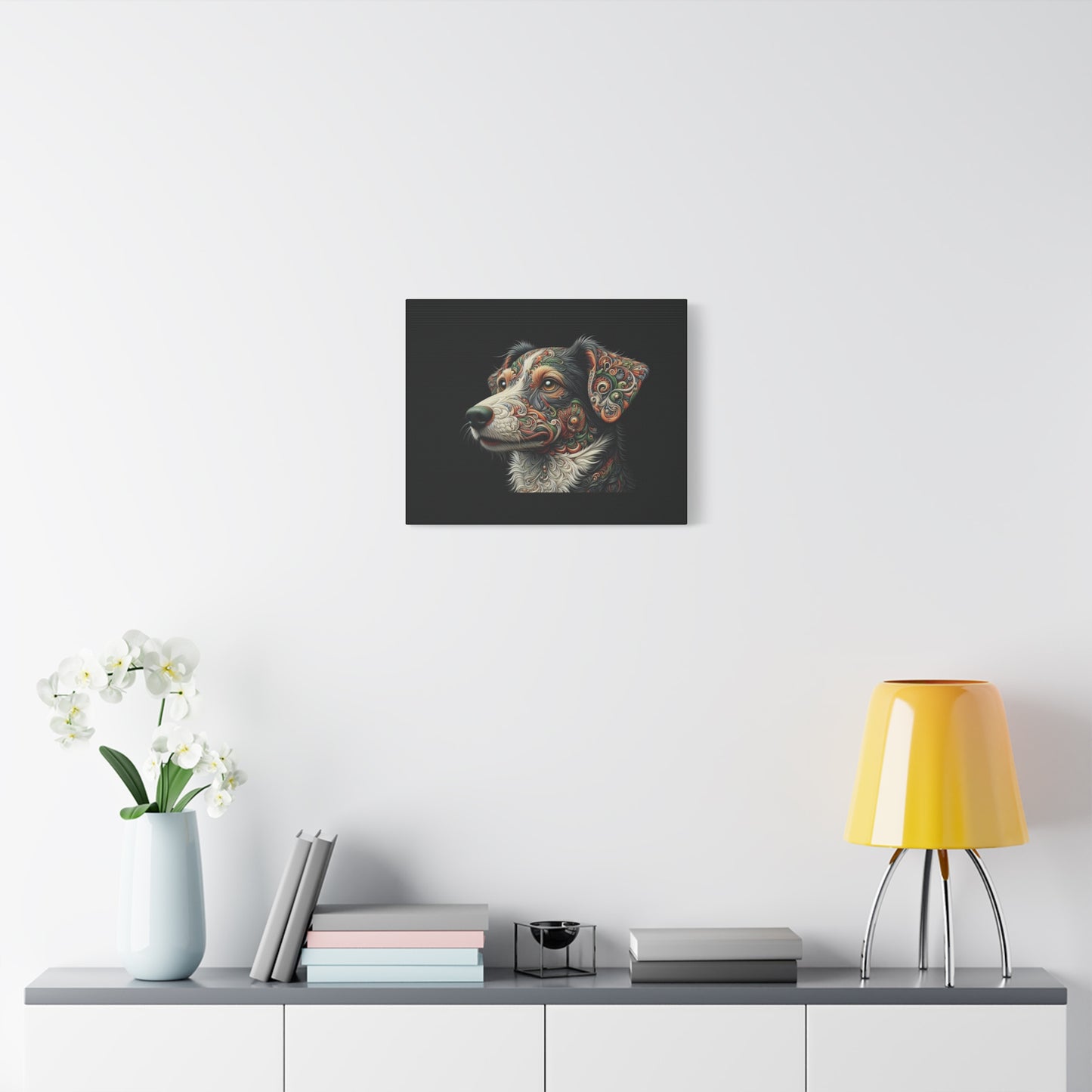 Canvas Print - Surreal Collie Dog Portrait