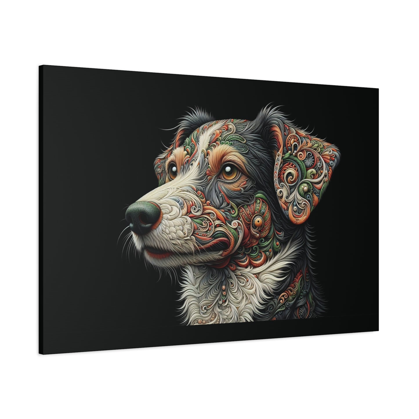 Canvas Print - Surreal Collie Dog Portrait
