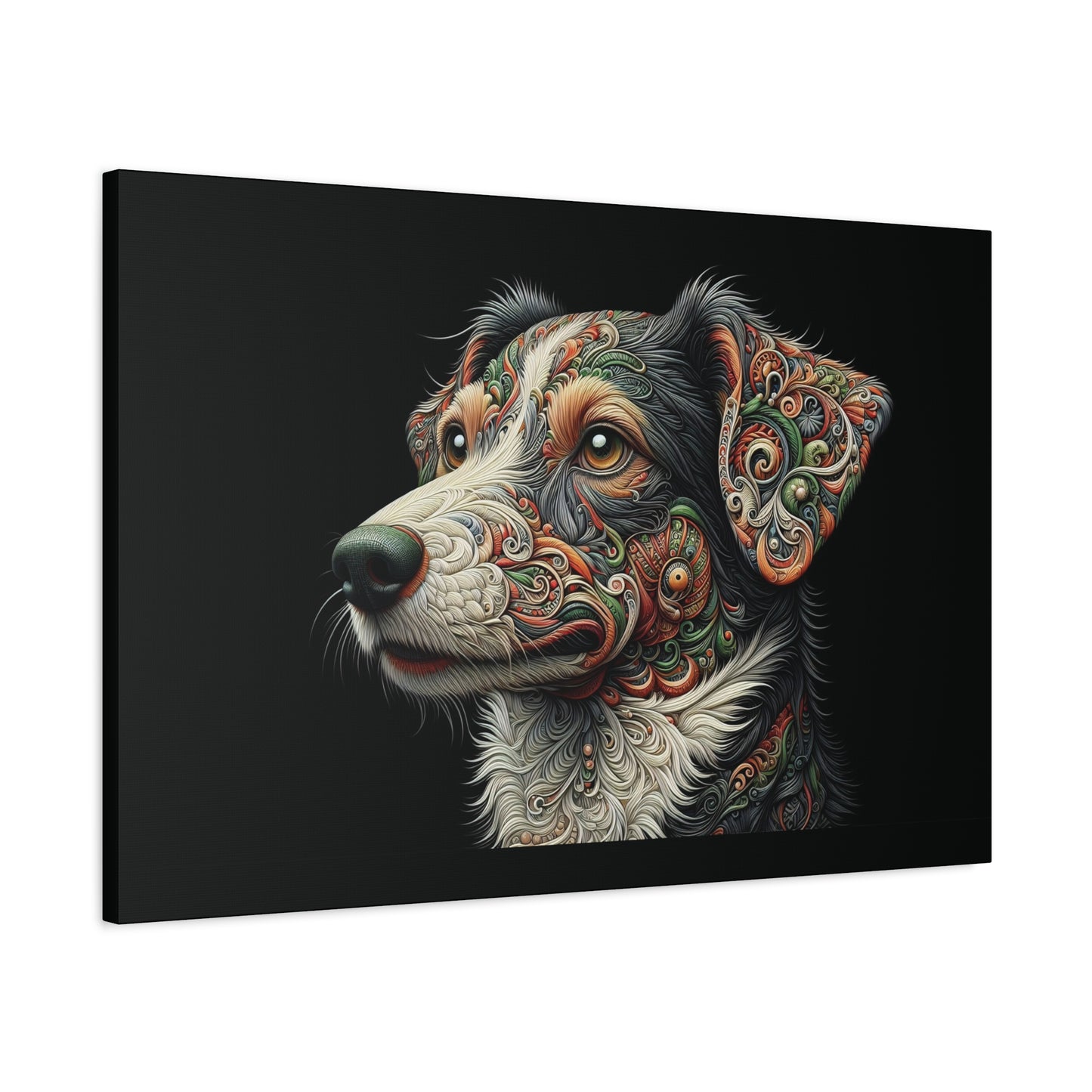 Canvas Print - Surreal Collie Dog Portrait