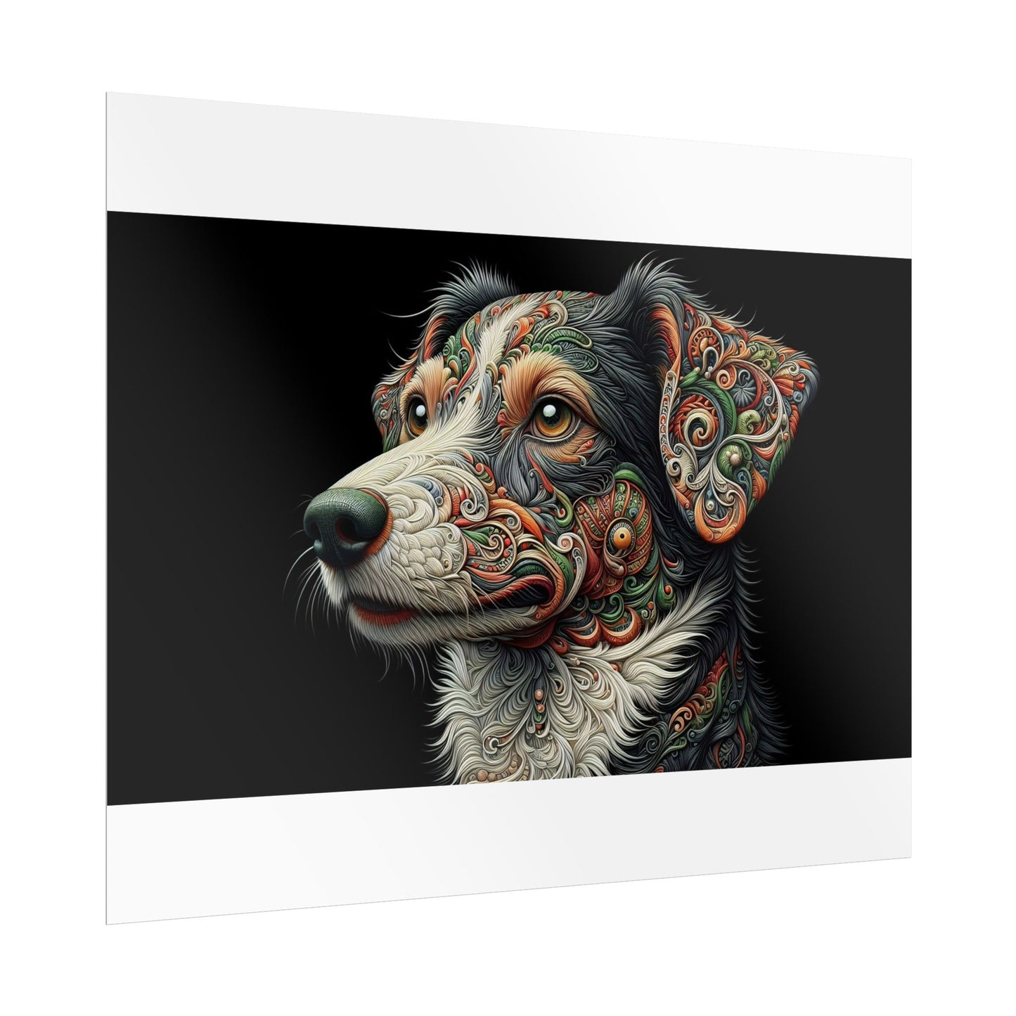 Poster Print - Surreal Border Collie Design