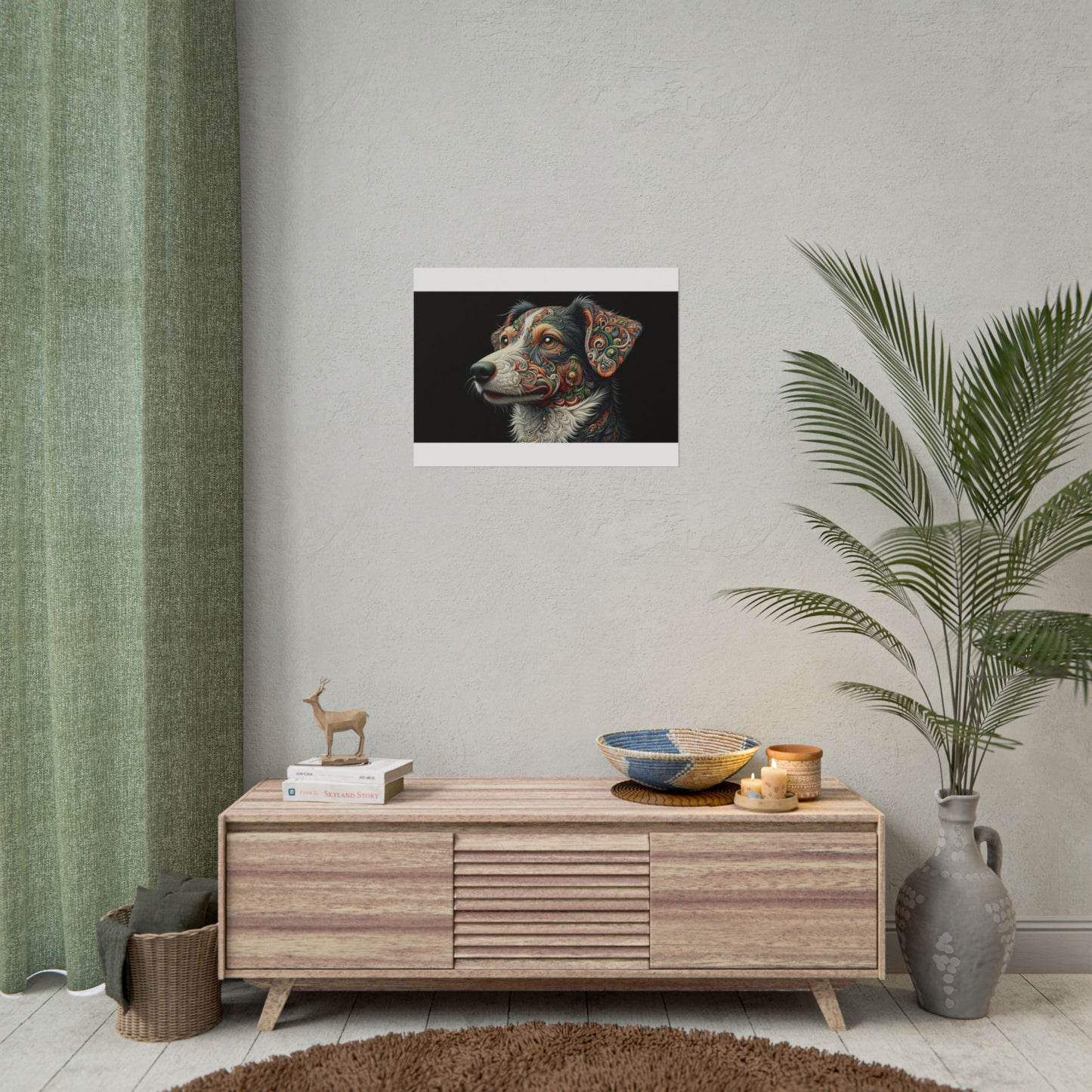 Poster Print - Surreal Border Collie Design