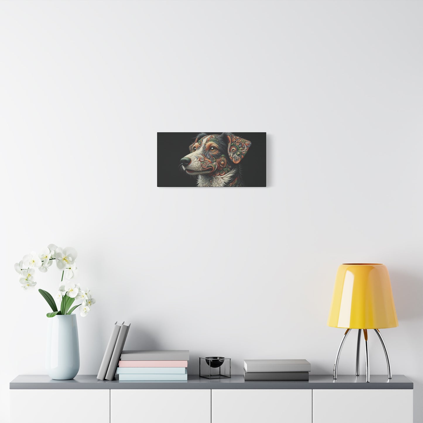 Canvas Print - Surreal Collie Dog Portrait