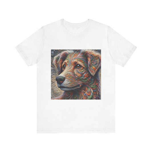 Colorful Dog Art Unisex Jersey Tee – Perfect for Dog Lovers