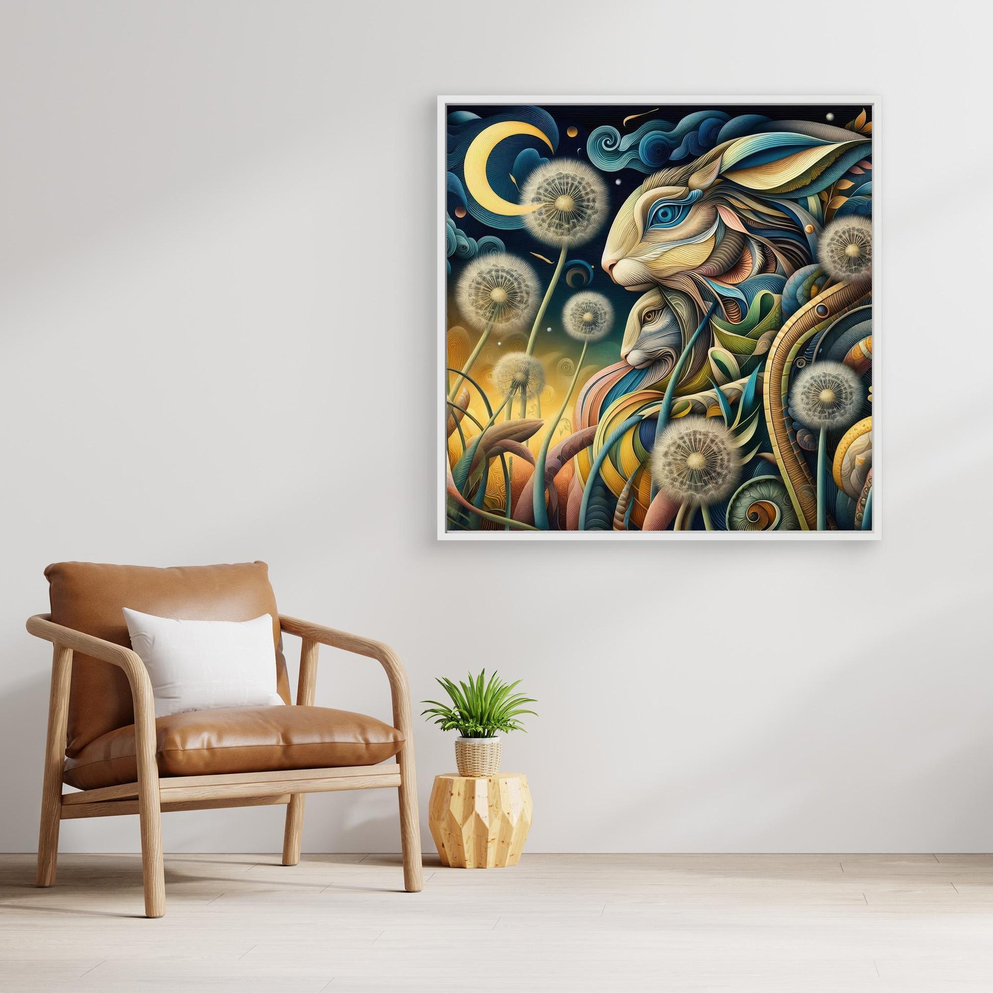 Crescent Moon and Rabbits