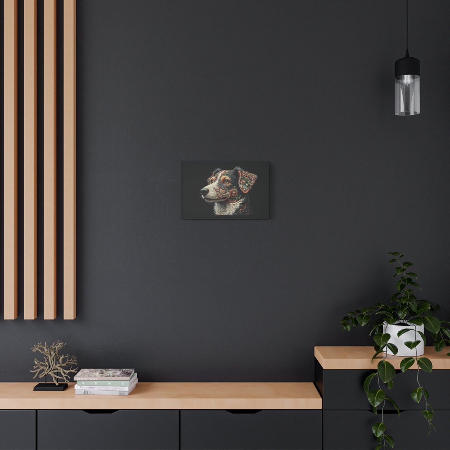 Canvas Print - Surreal Collie Dog Portrait