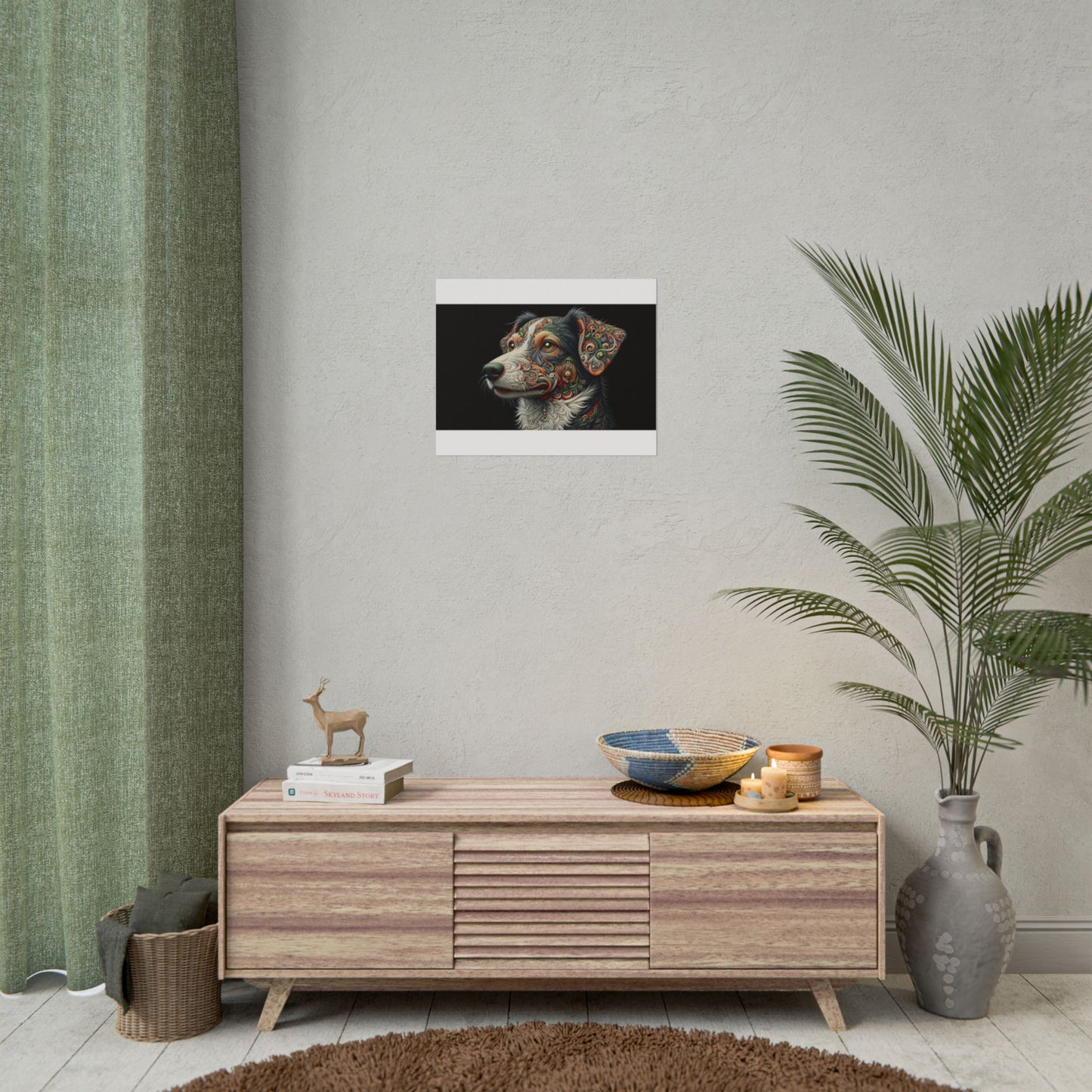 Poster Print - Surreal Border Collie Design
