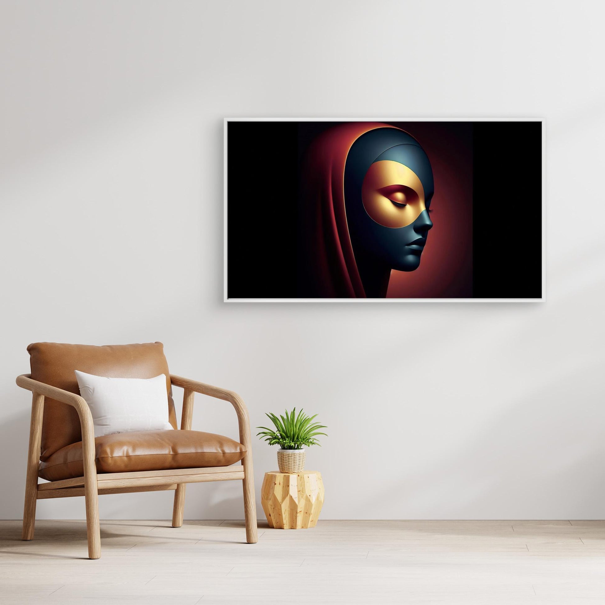 Scarf and Gold Mask