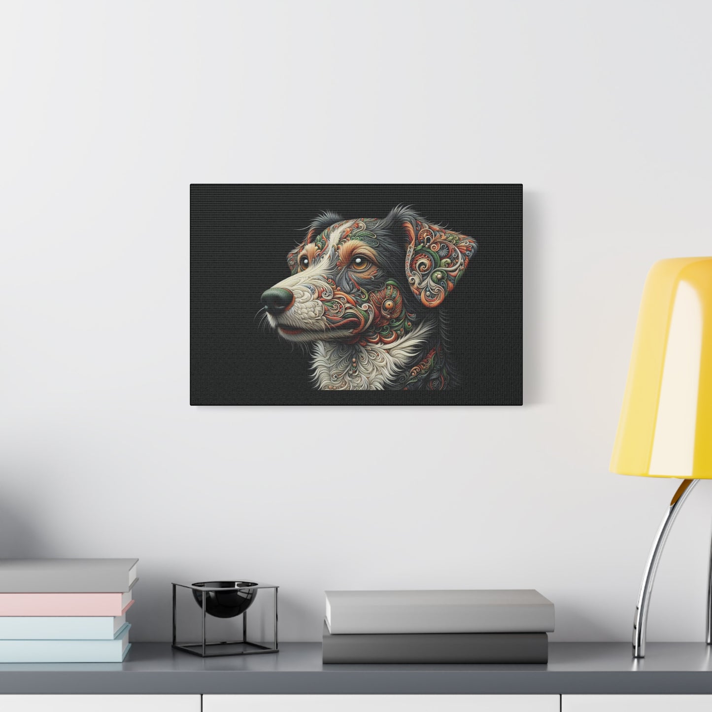 Canvas Print - Surreal Collie Dog Portrait