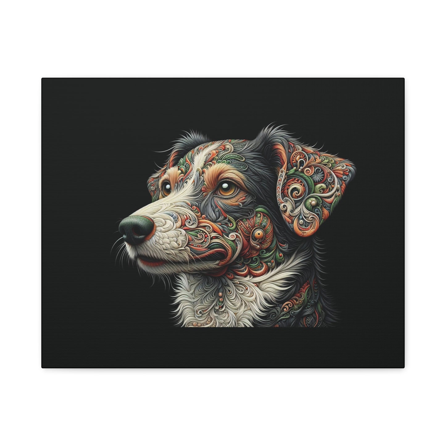 Canvas Print - Surreal Collie Dog Portrait
