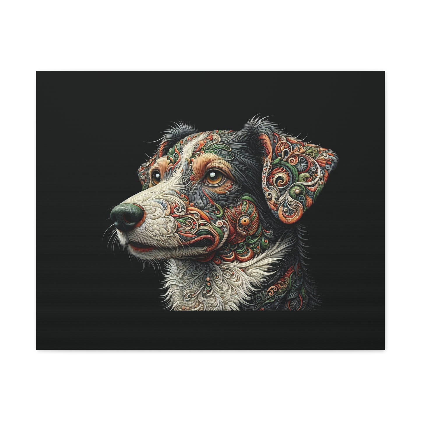 Canvas Print - Surreal Collie Dog Portrait