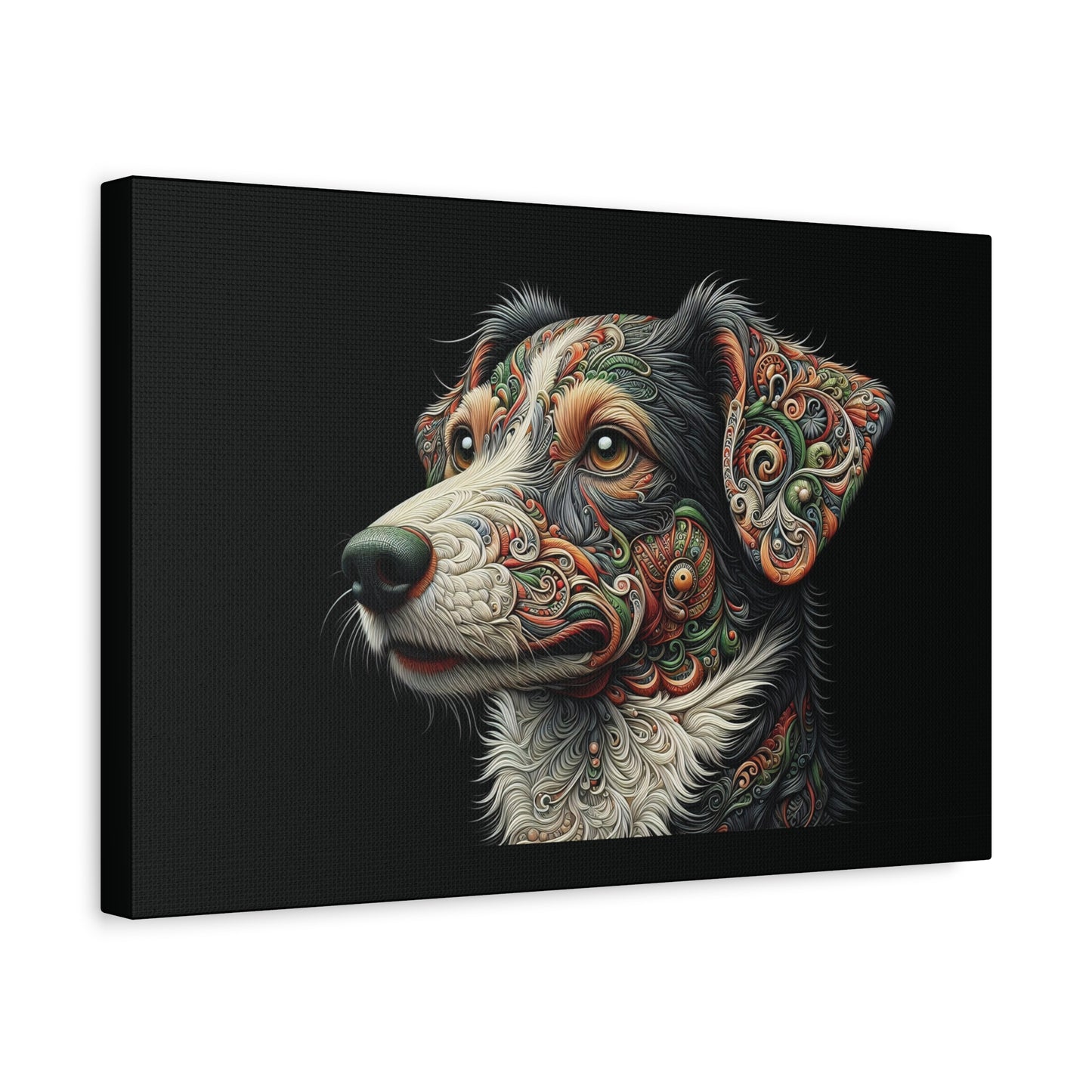 Canvas Print - Surreal Collie Dog Portrait