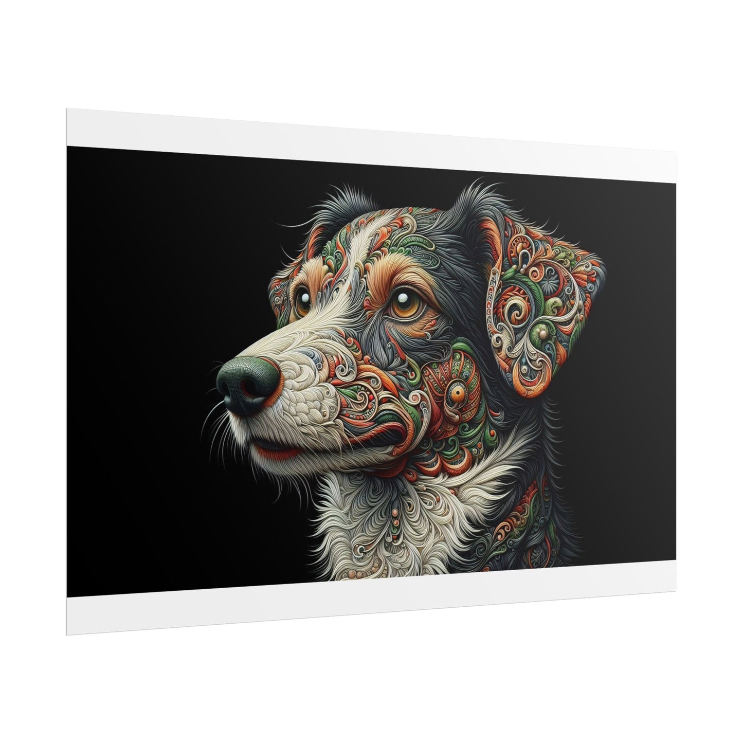 Poster Print - Surreal Border Collie Design