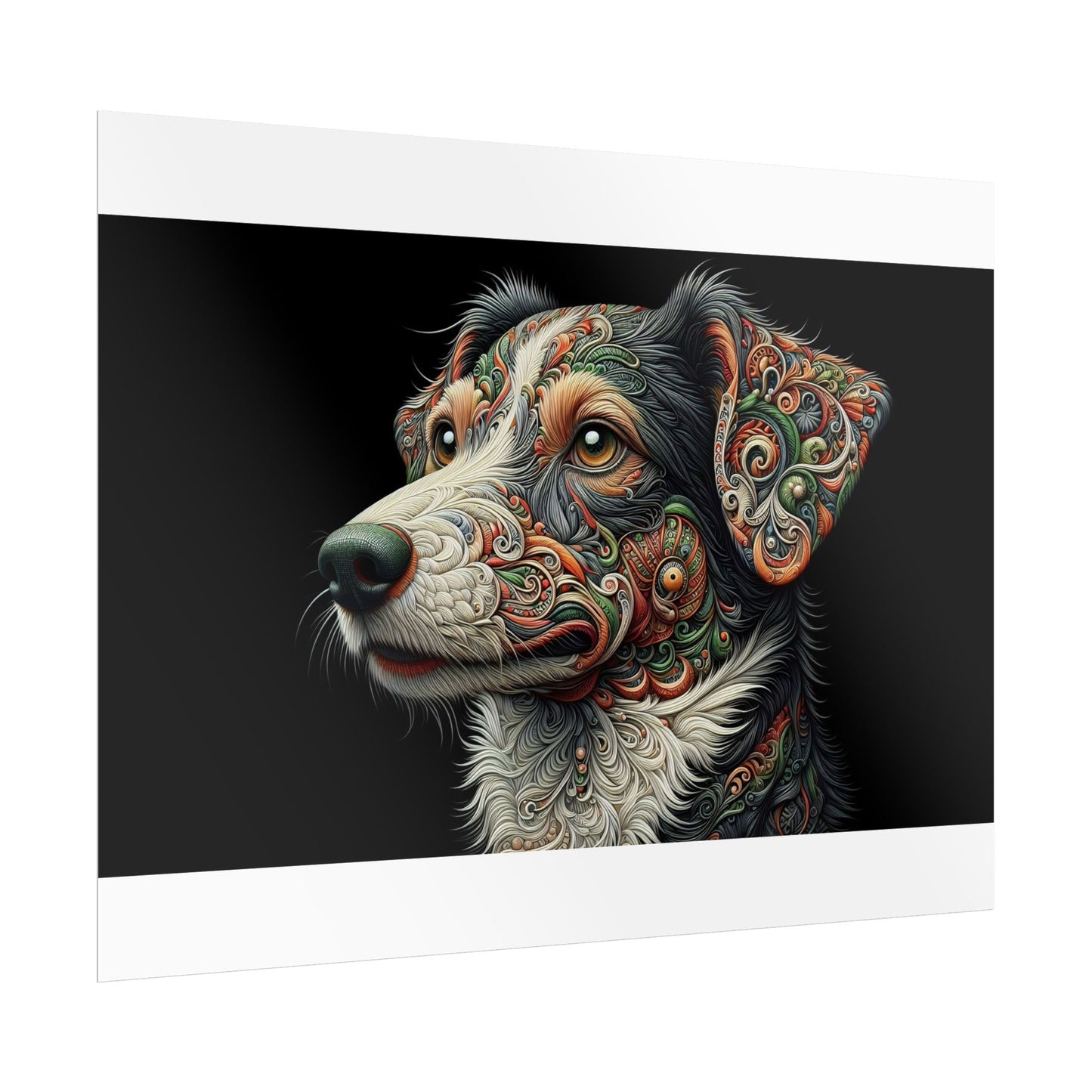 Poster Print - Surreal Border Collie Design