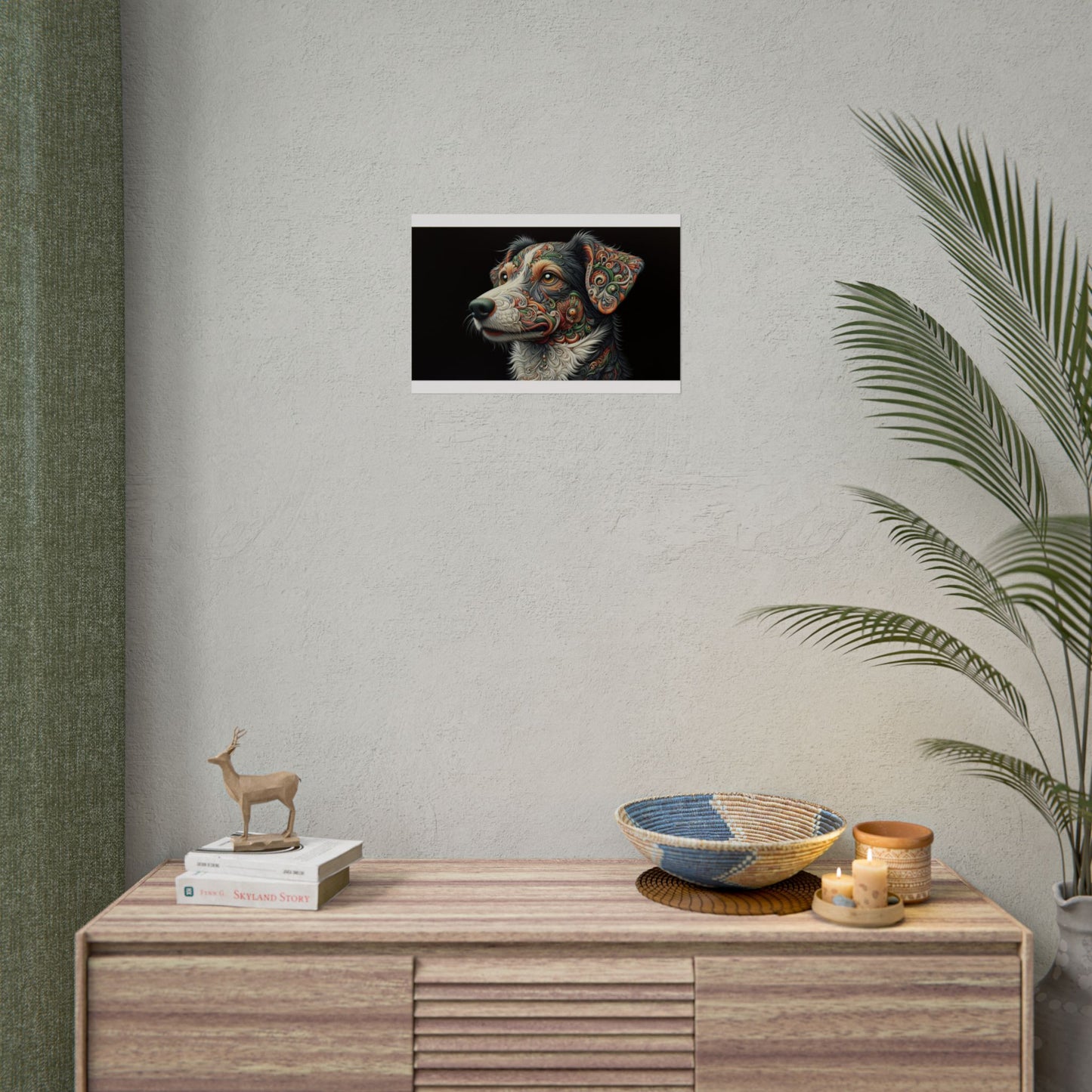 Poster Print - Surreal Border Collie Design