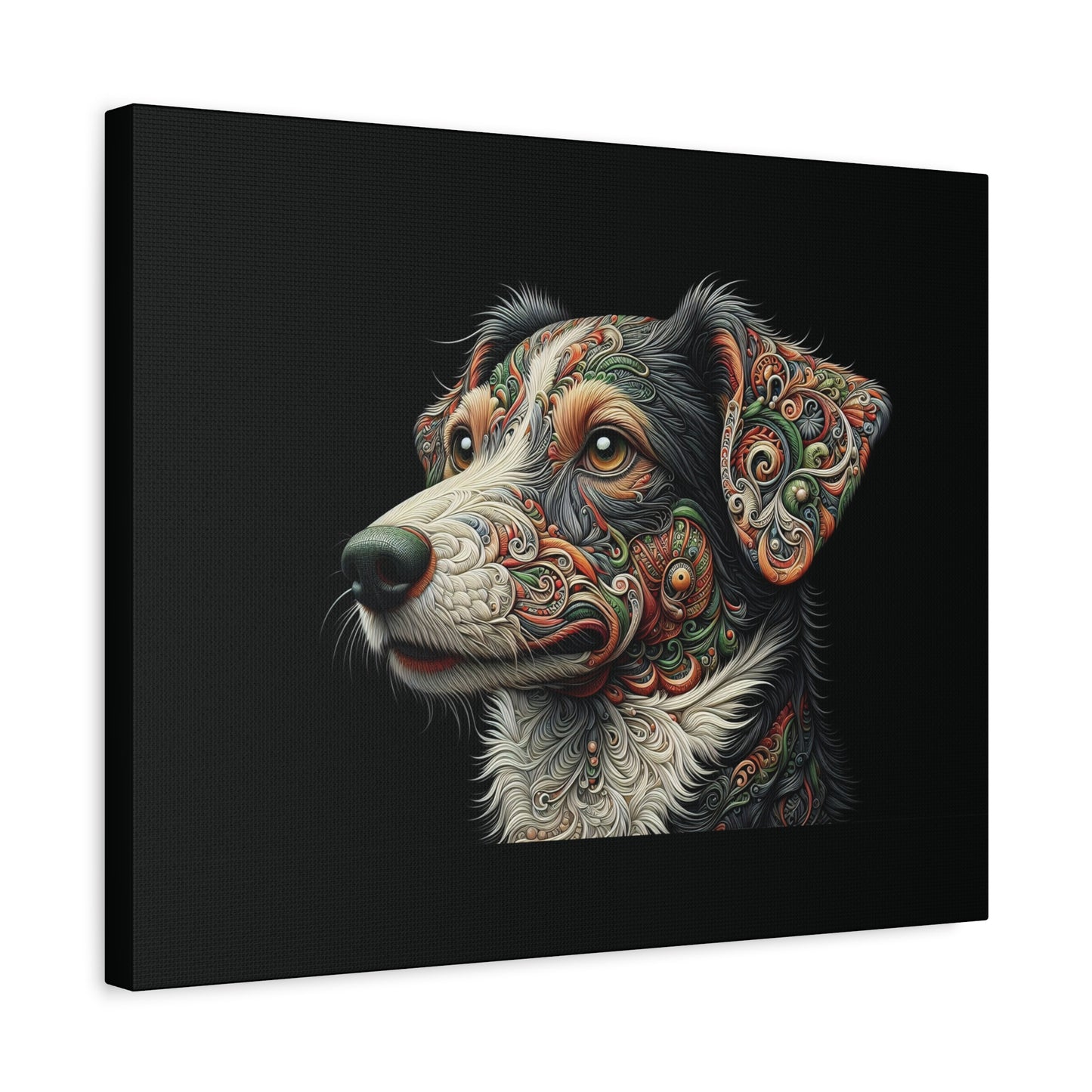 Canvas Print - Surreal Collie Dog Portrait