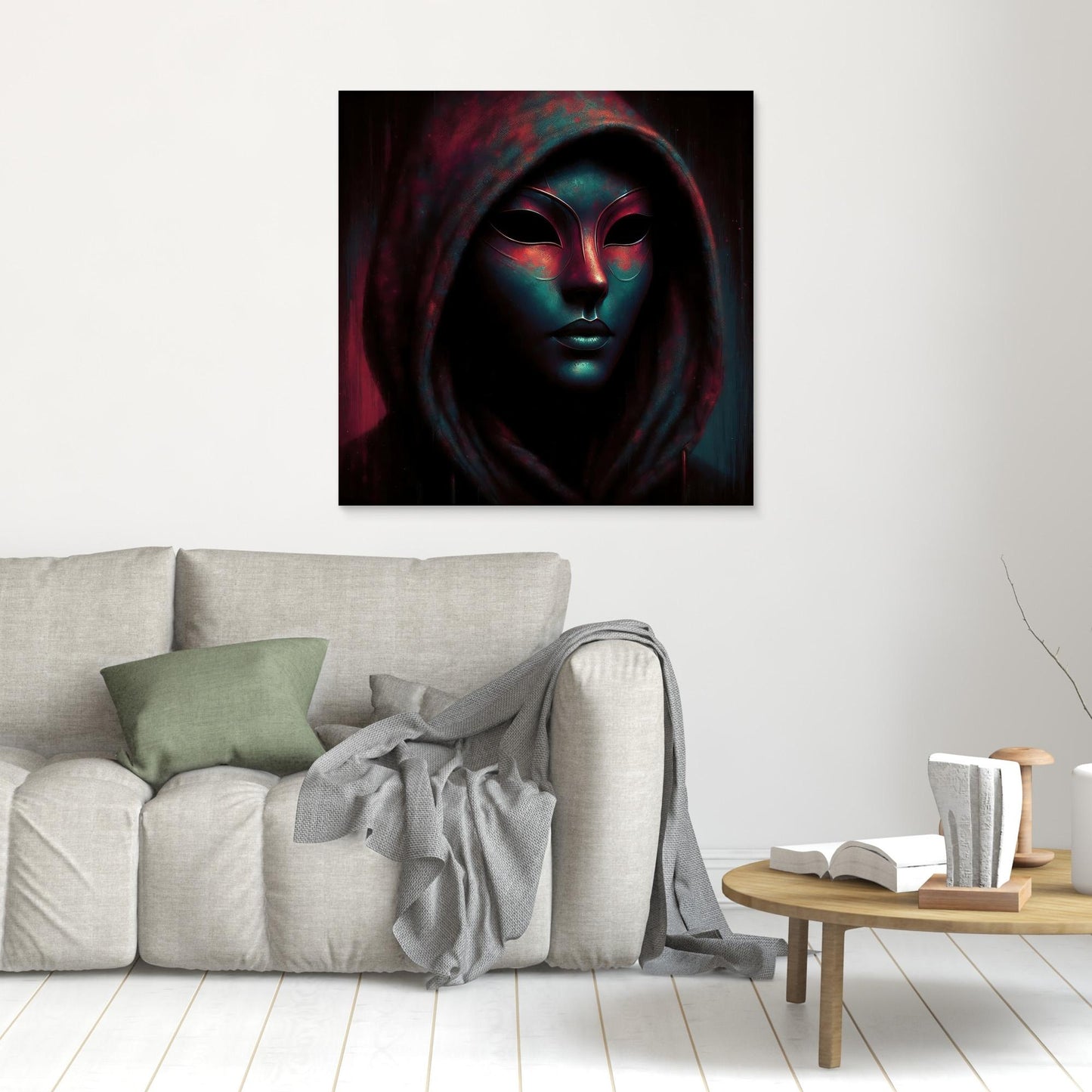 Woman with Hoodie and Mask