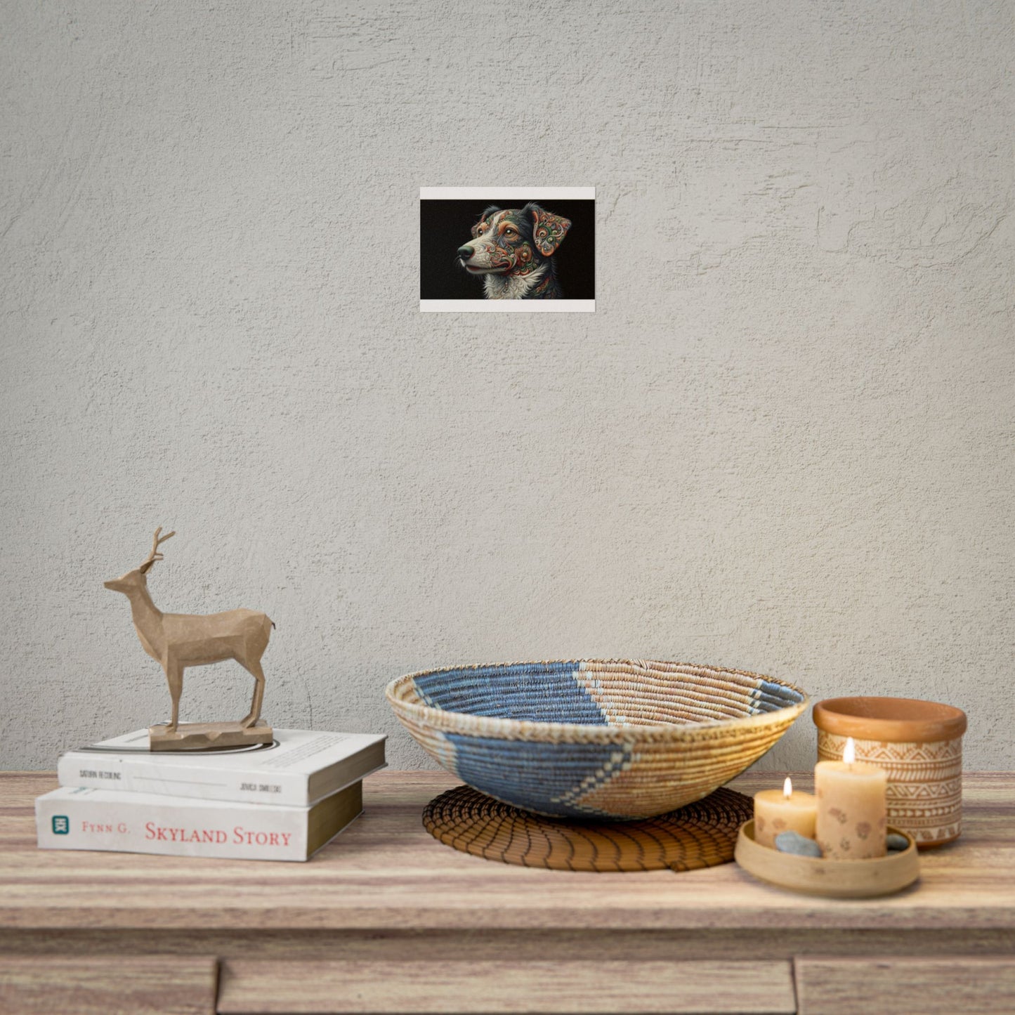 Poster Print - Surreal Border Collie Design