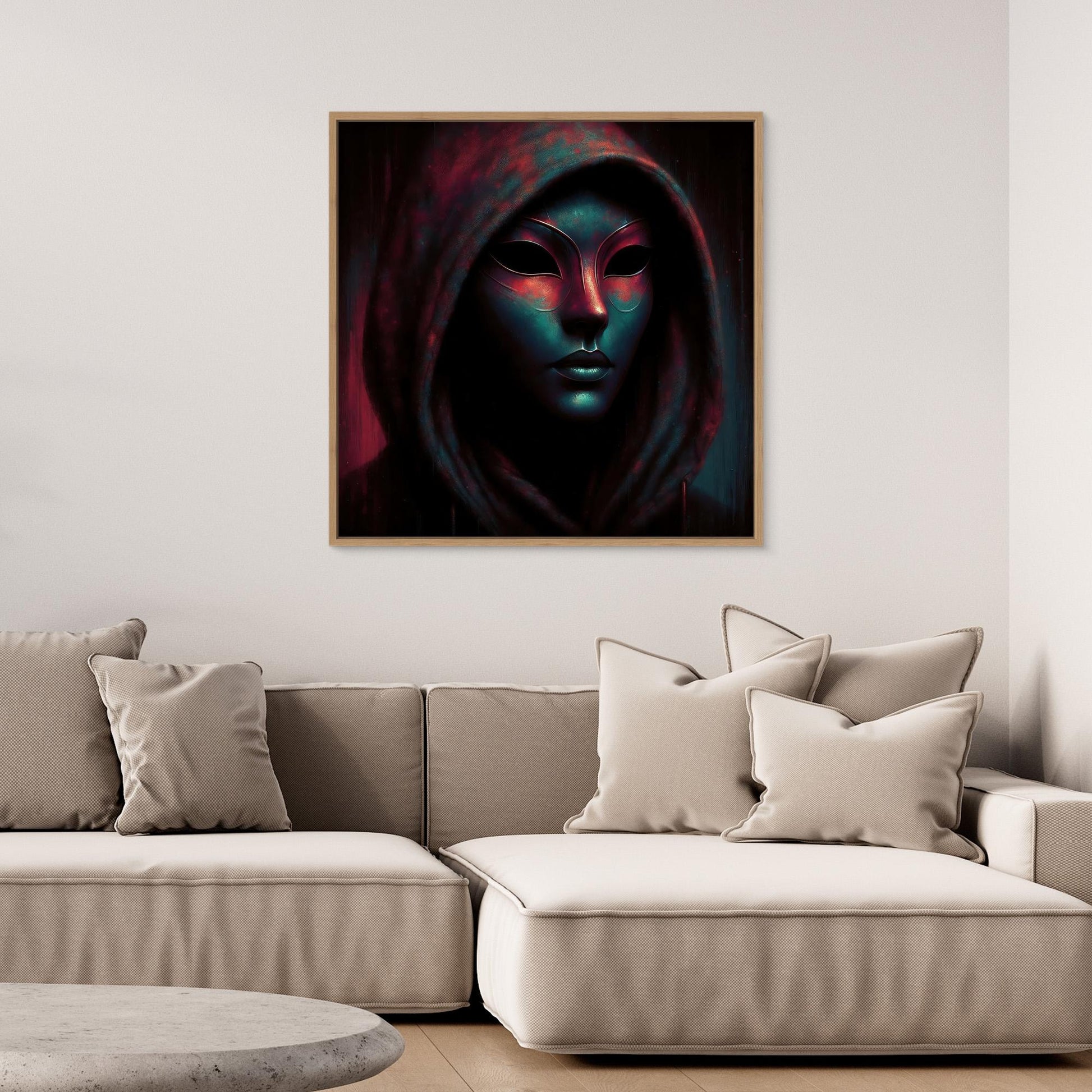 Woman with Hoodie and Mask