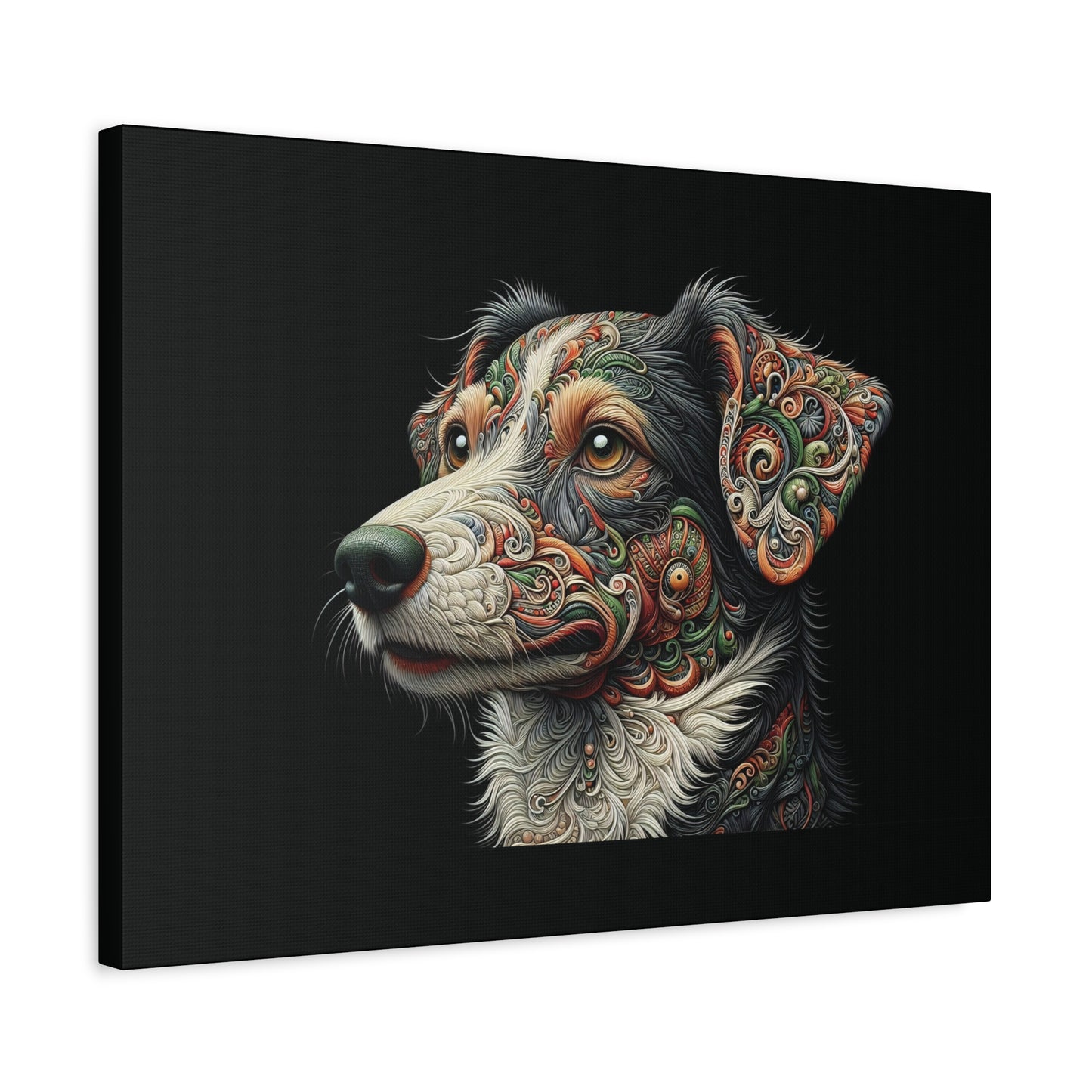 Canvas Print - Surreal Collie Dog Portrait