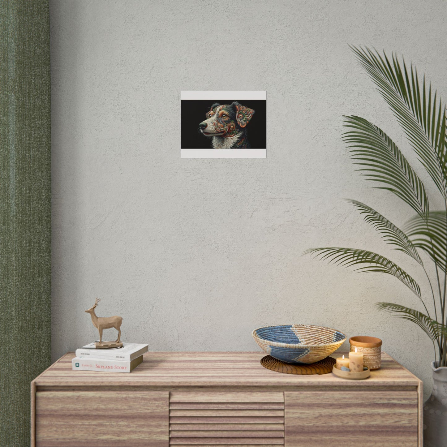 Poster Print - Surreal Border Collie Design