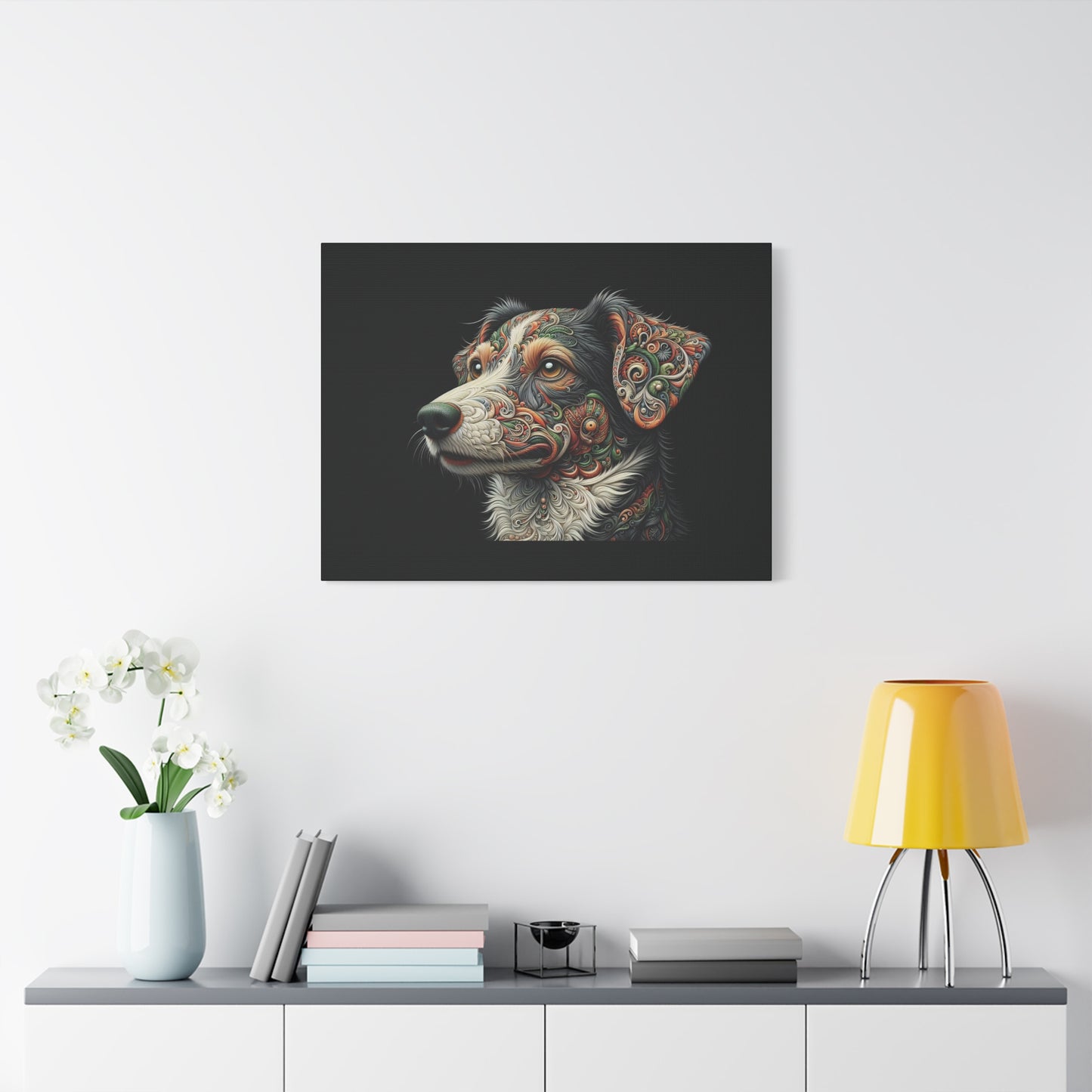 Canvas Print - Surreal Collie Dog Portrait
