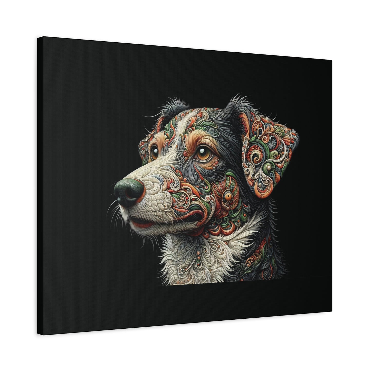 Canvas Print - Surreal Collie Dog Portrait