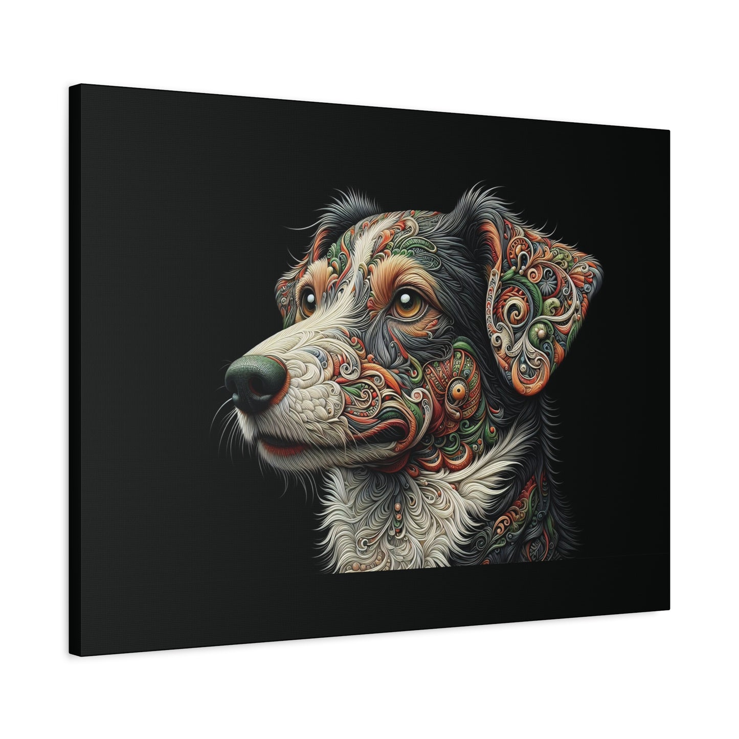 Canvas Print - Surreal Collie Dog Portrait