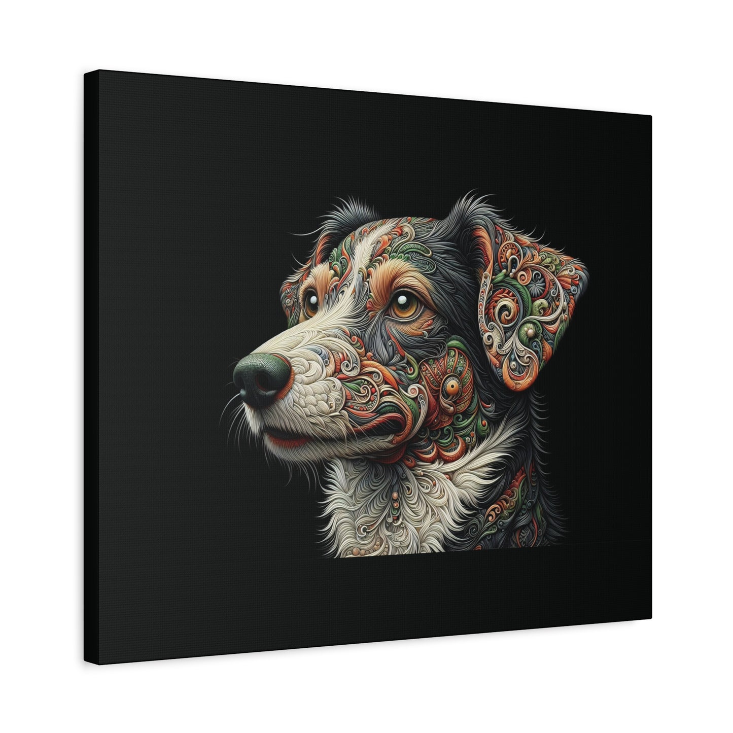 Canvas Print - Surreal Collie Dog Portrait
